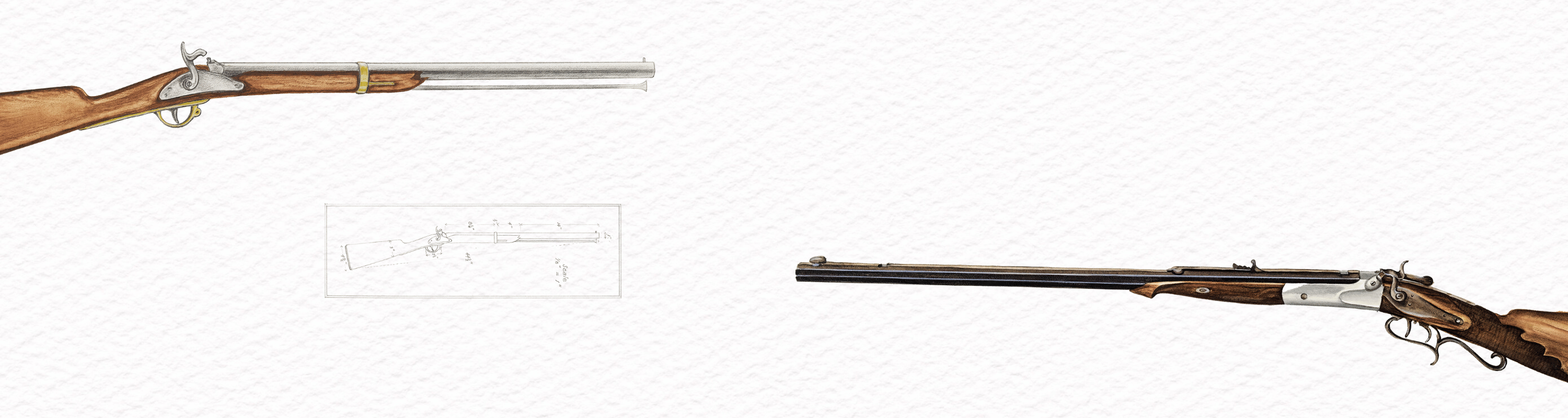 Antique Gun Illustrations