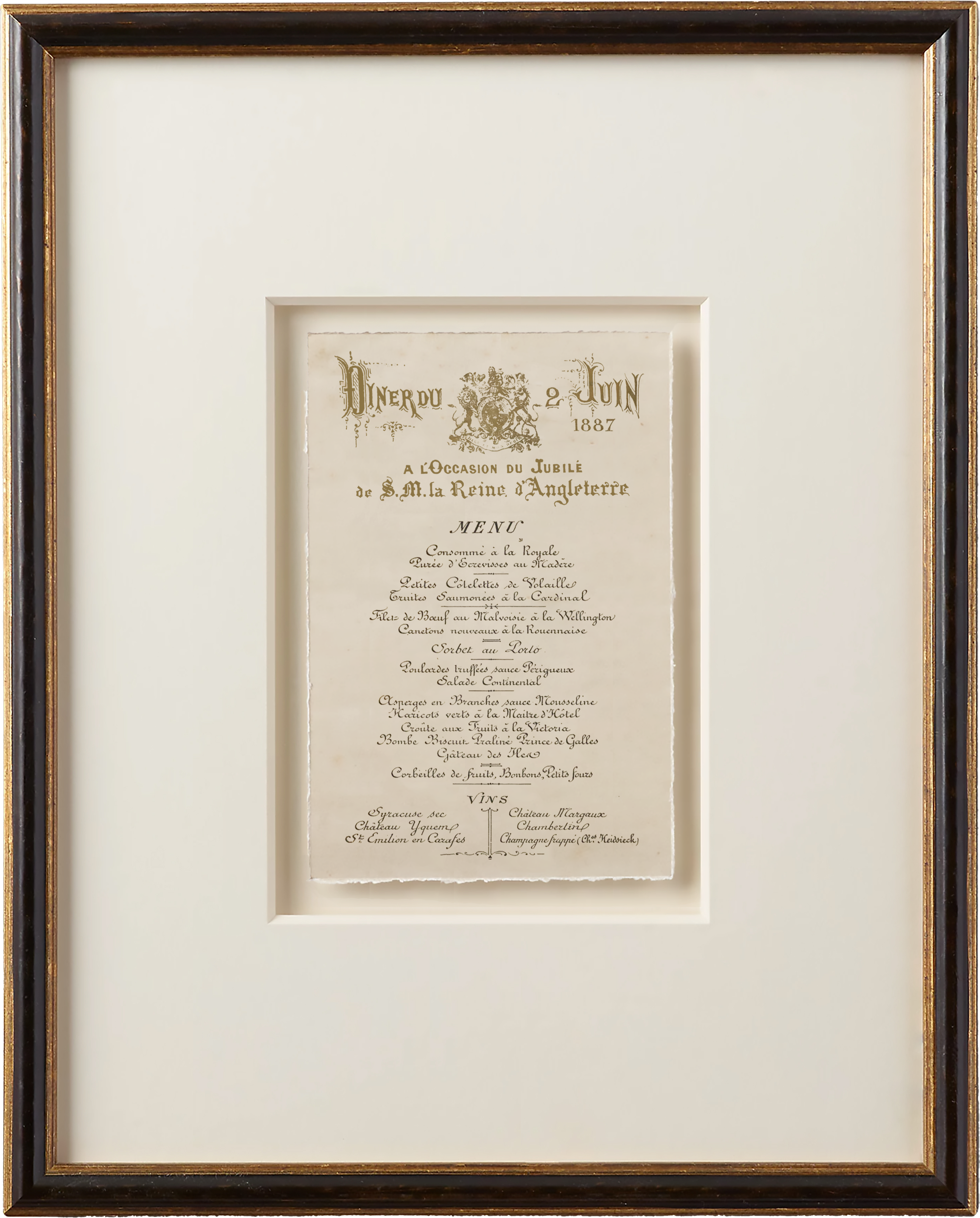 Vintage French Menus - 1887