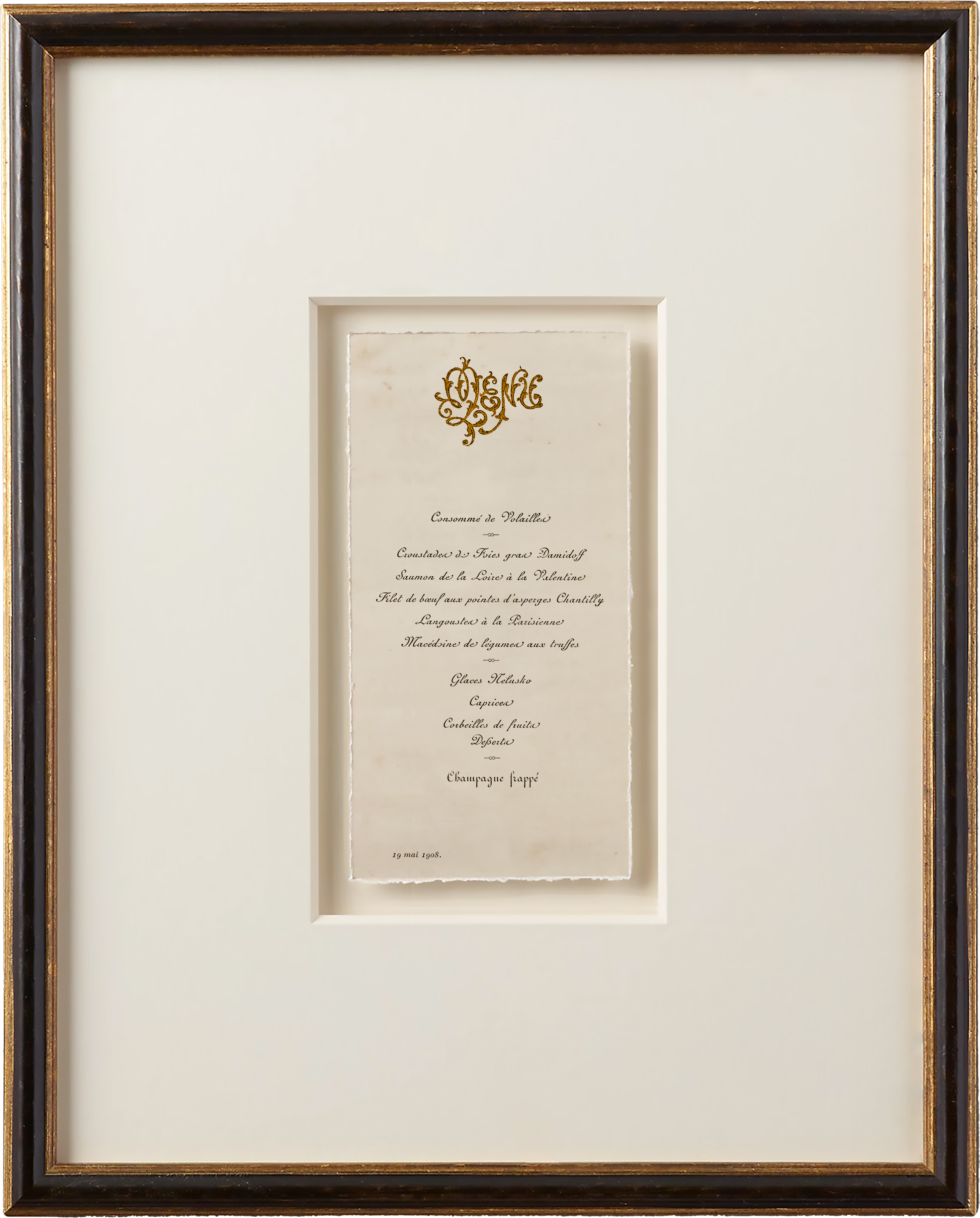 Vintage French Menus - 1908