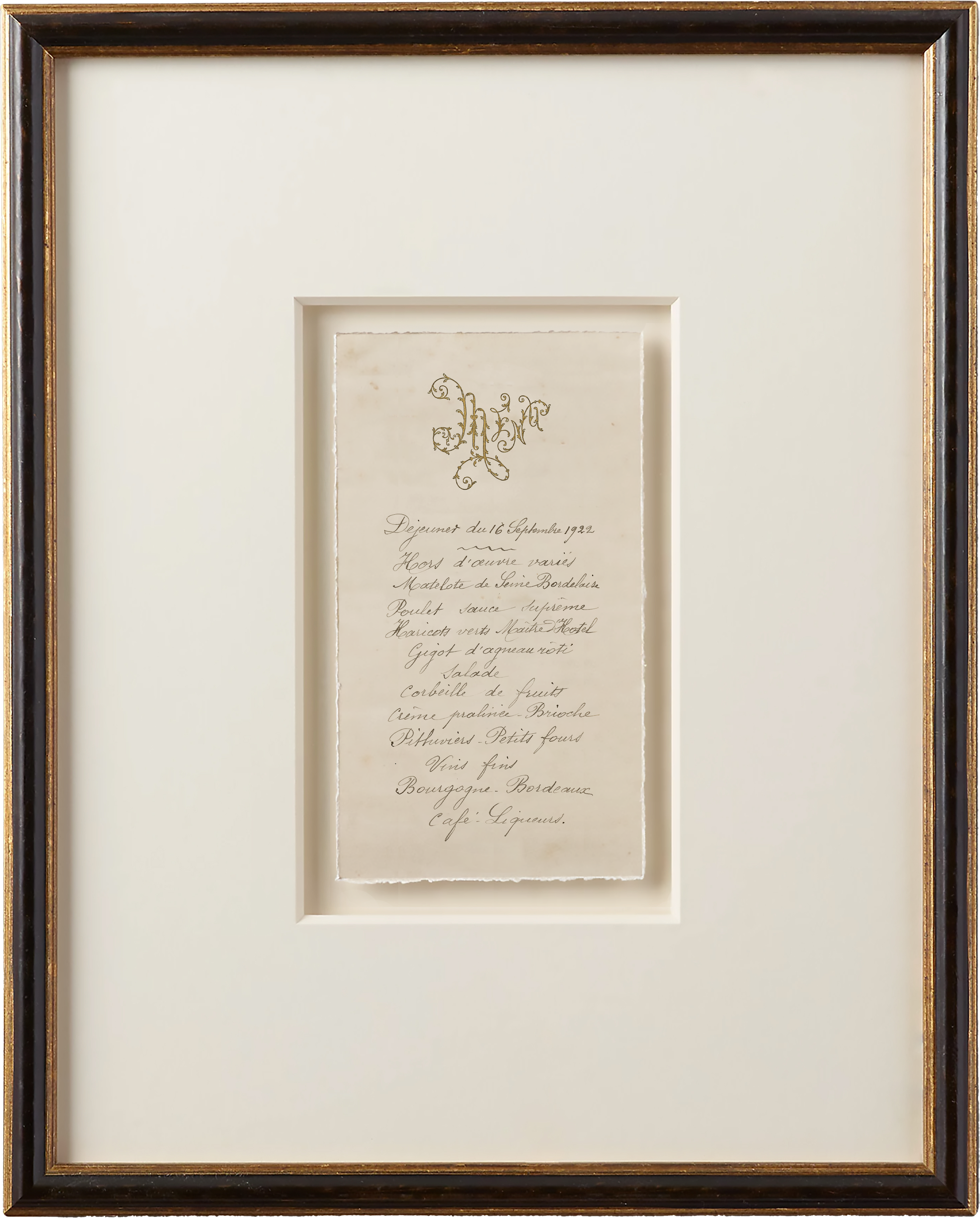 Vintage French Menus - 1929