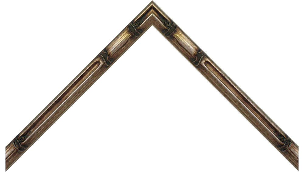 3/4" Antique Patina Bamboo Picture Frame