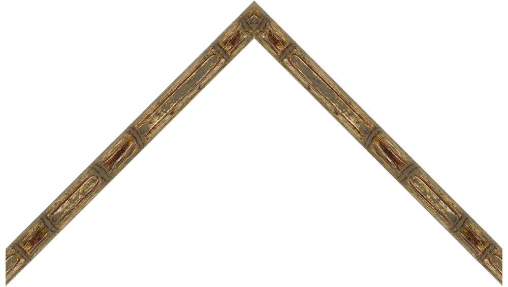 3/4" Antique Patina Bamboo Picture Frame