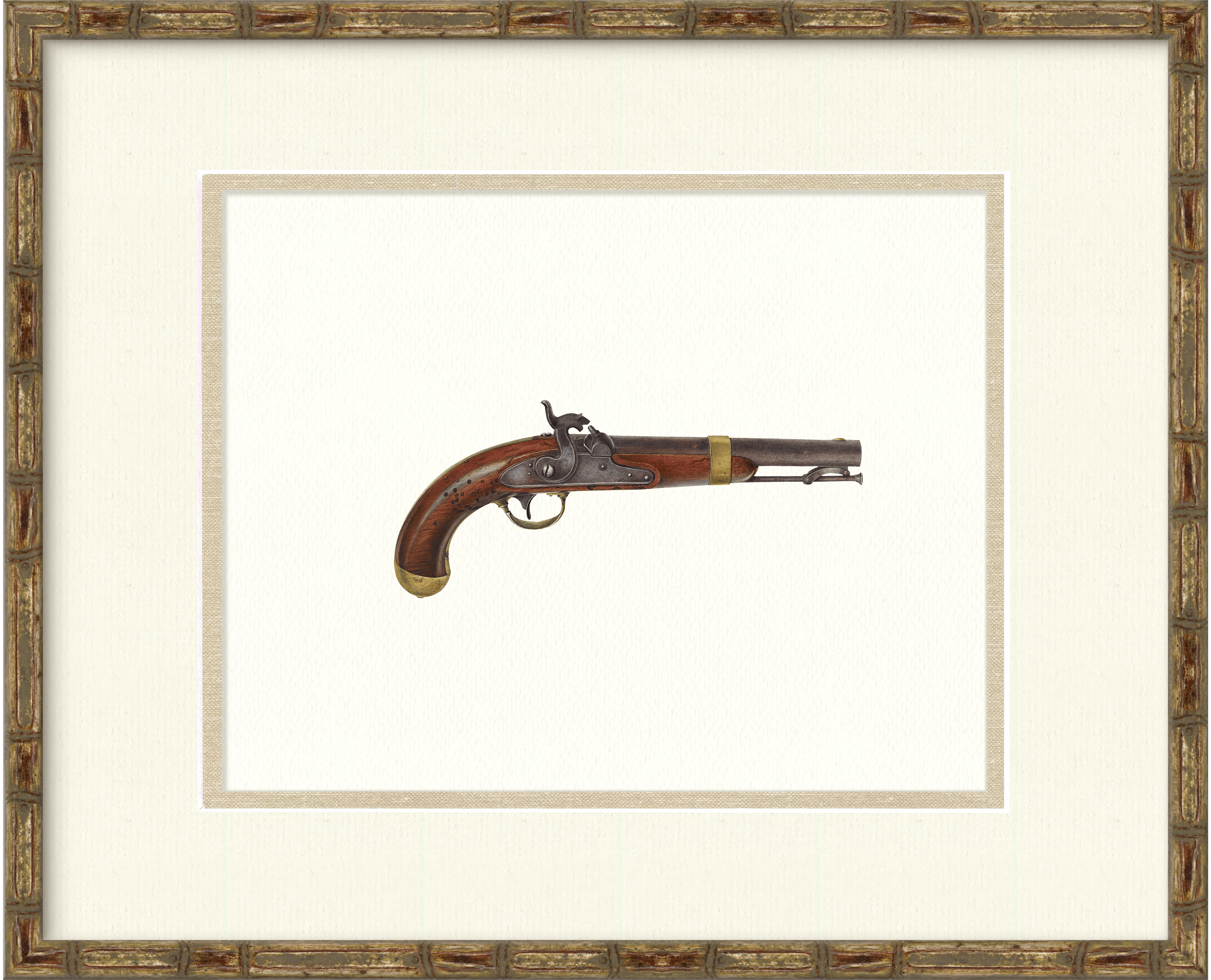 Antique Gun Illustrations -  1842 Percussion Pistol