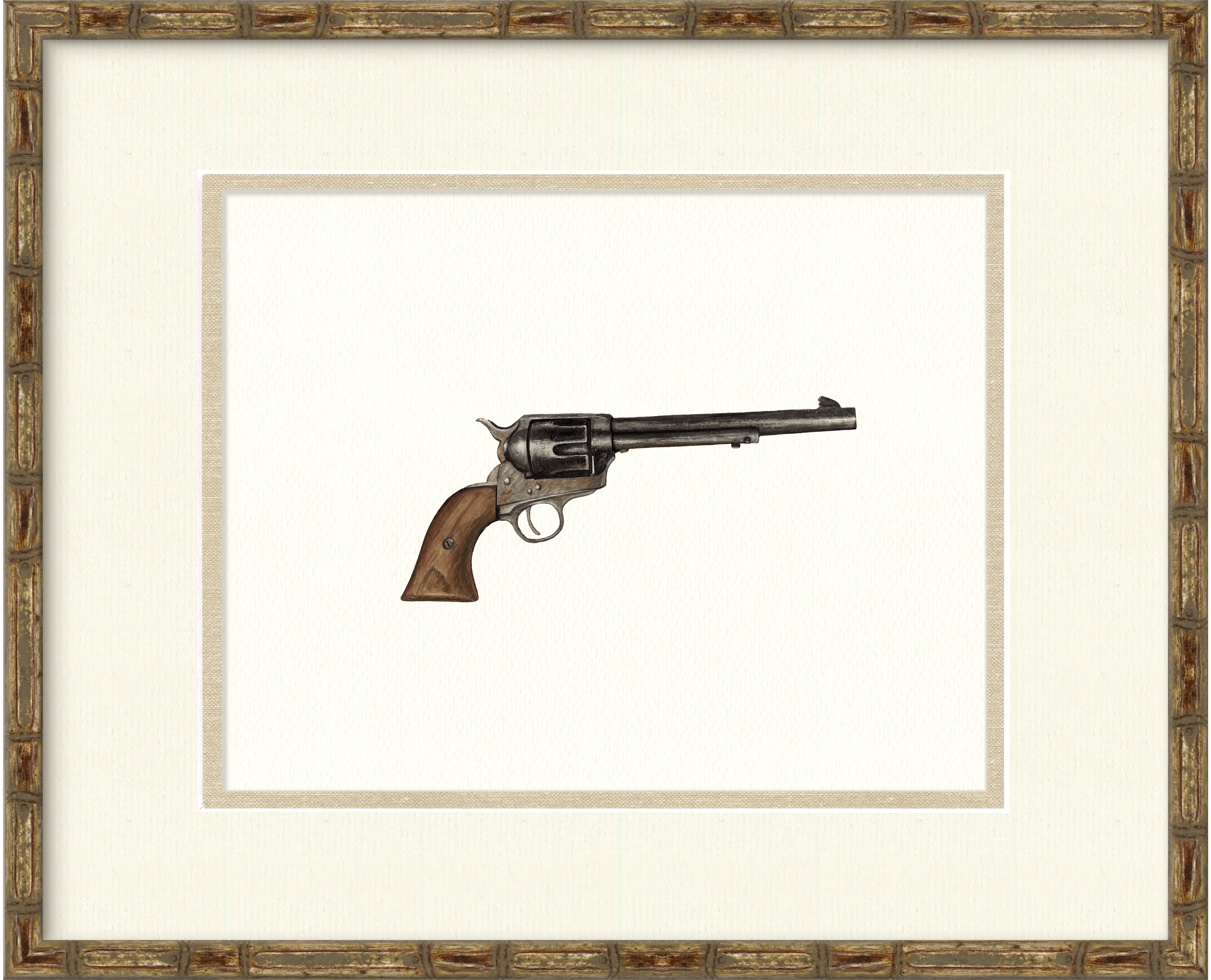 Antique Gun Illustrations - Colt 1860 Army Revolver