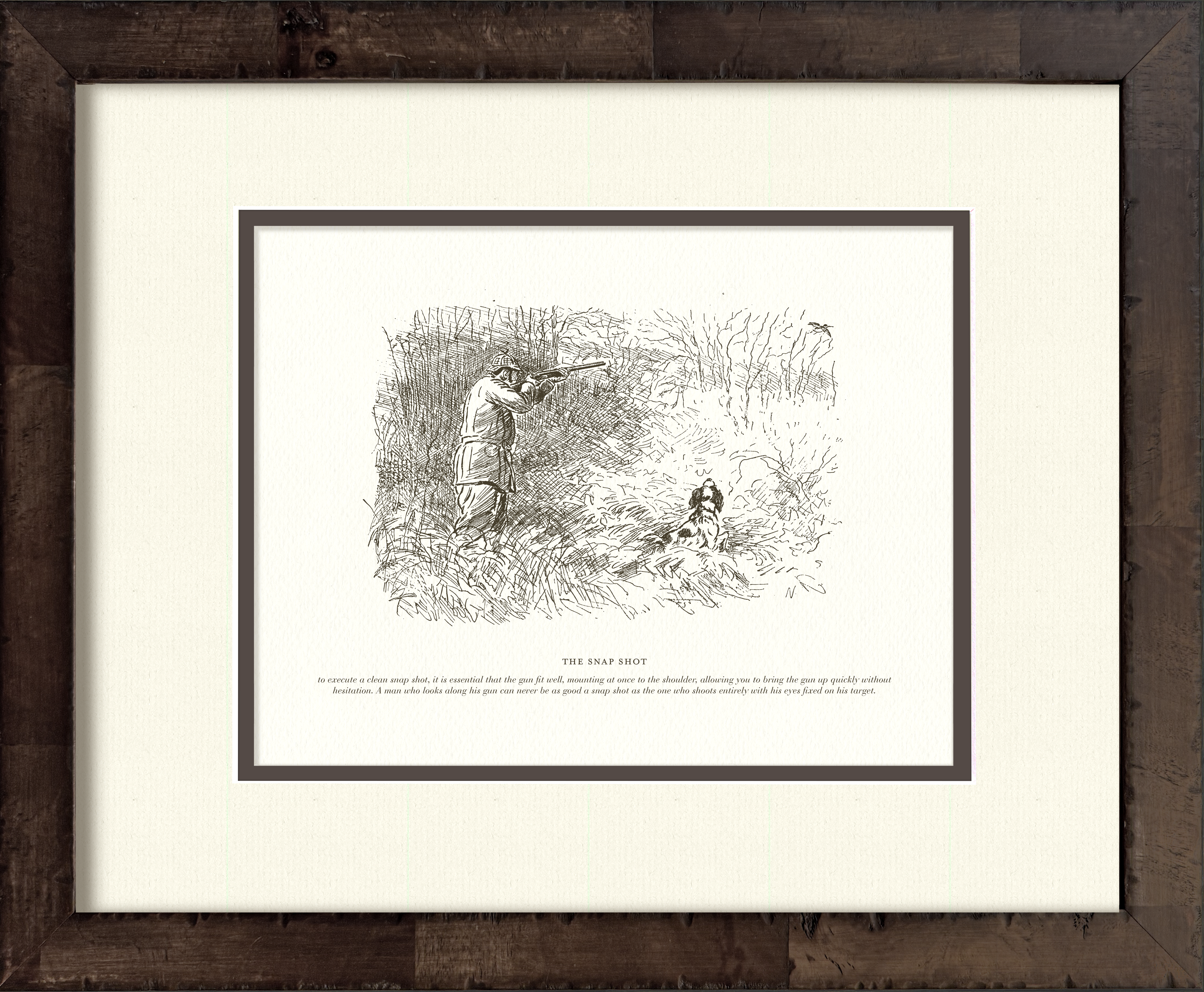 The Snap Shot — early 20th-century vintage sport shooting illustration