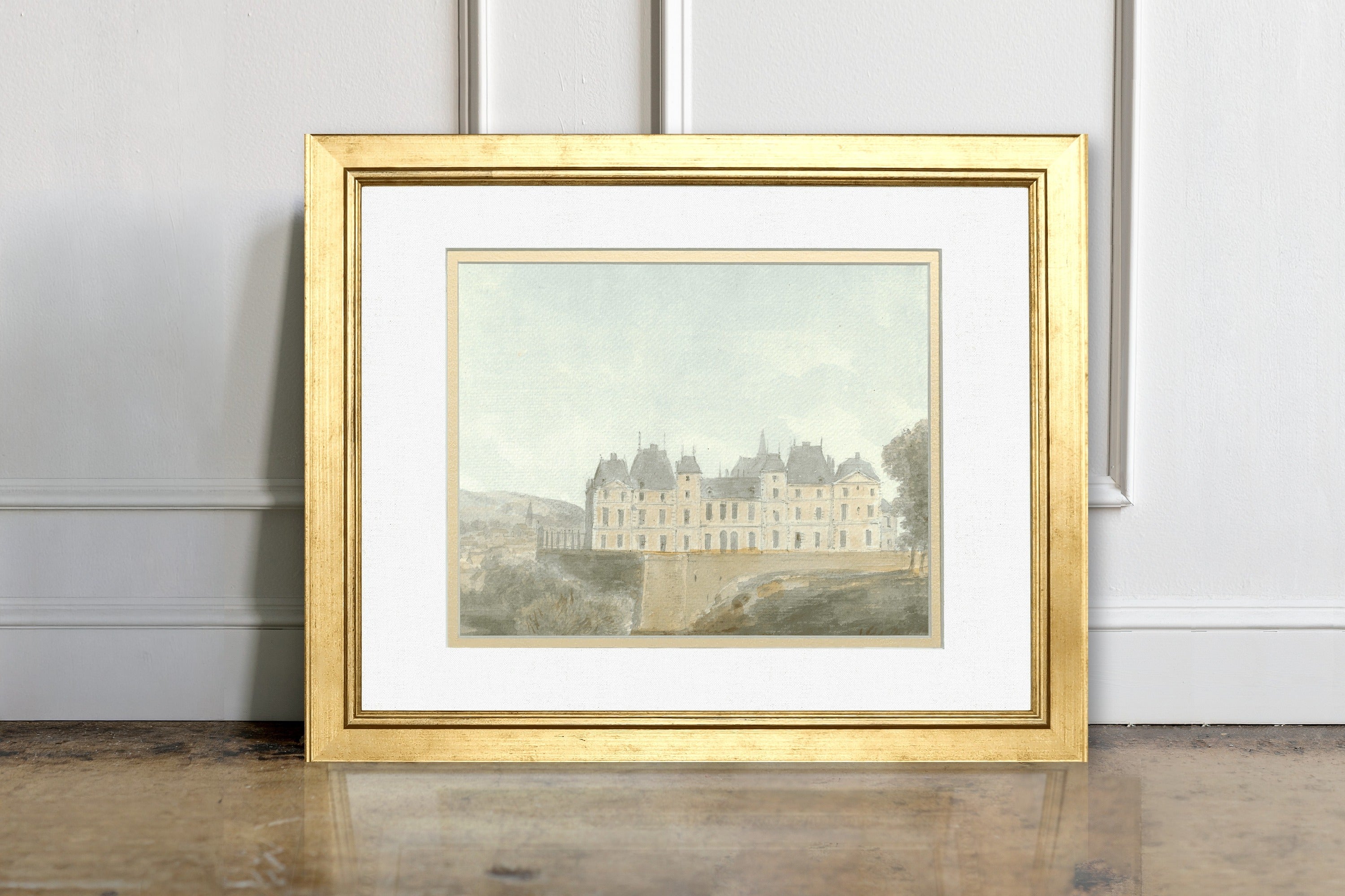 French Chateau Watercolors - Facade