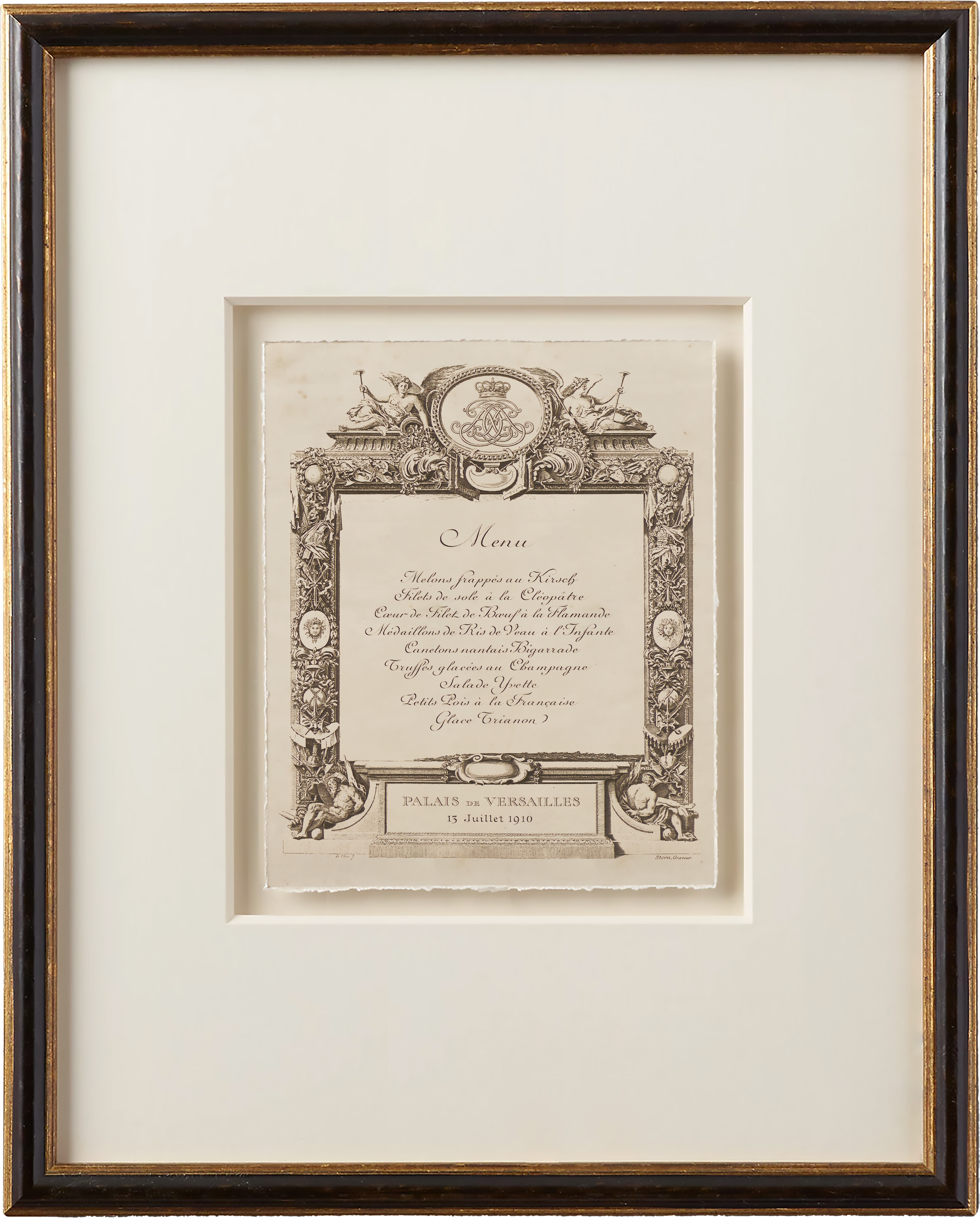 Vintage French Menus - July 1910