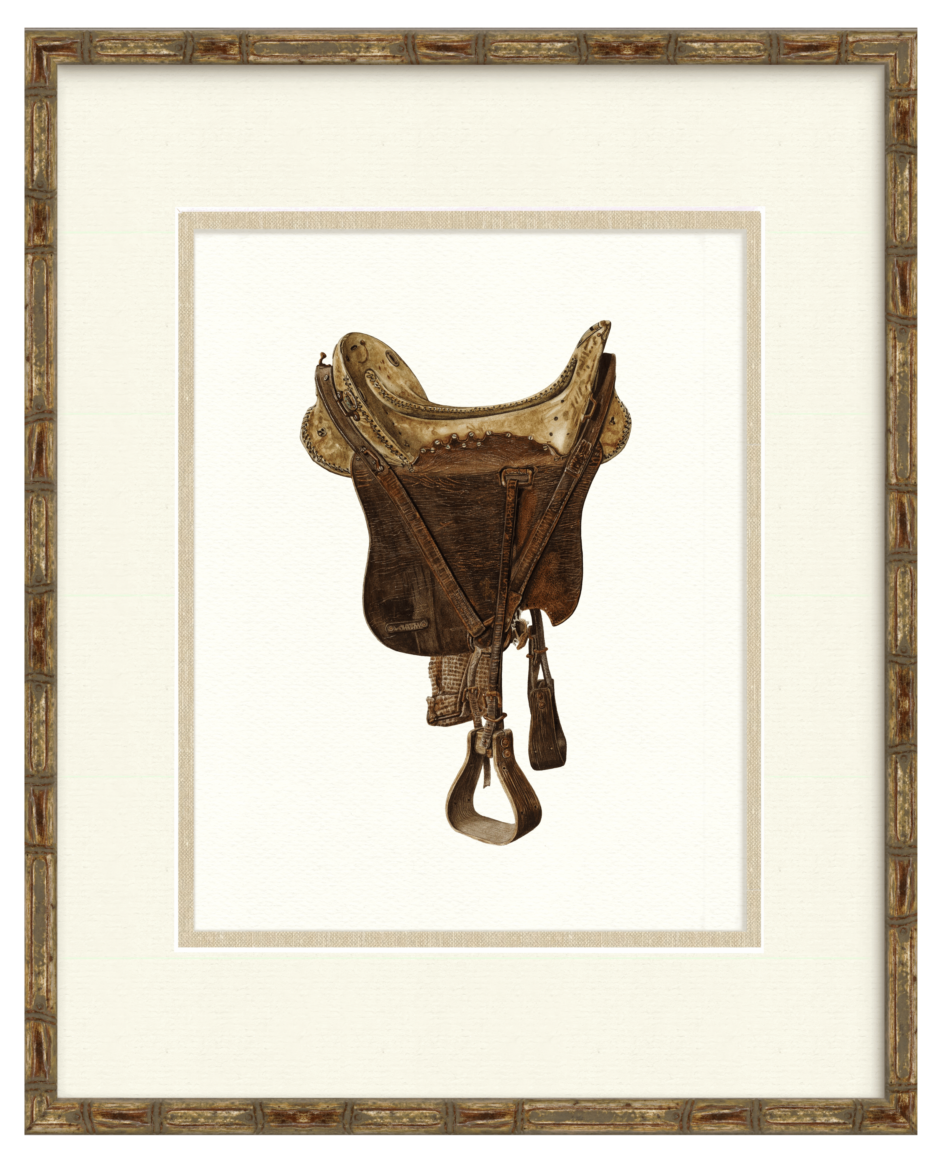 Vintage Saddle Illustrations - Montana