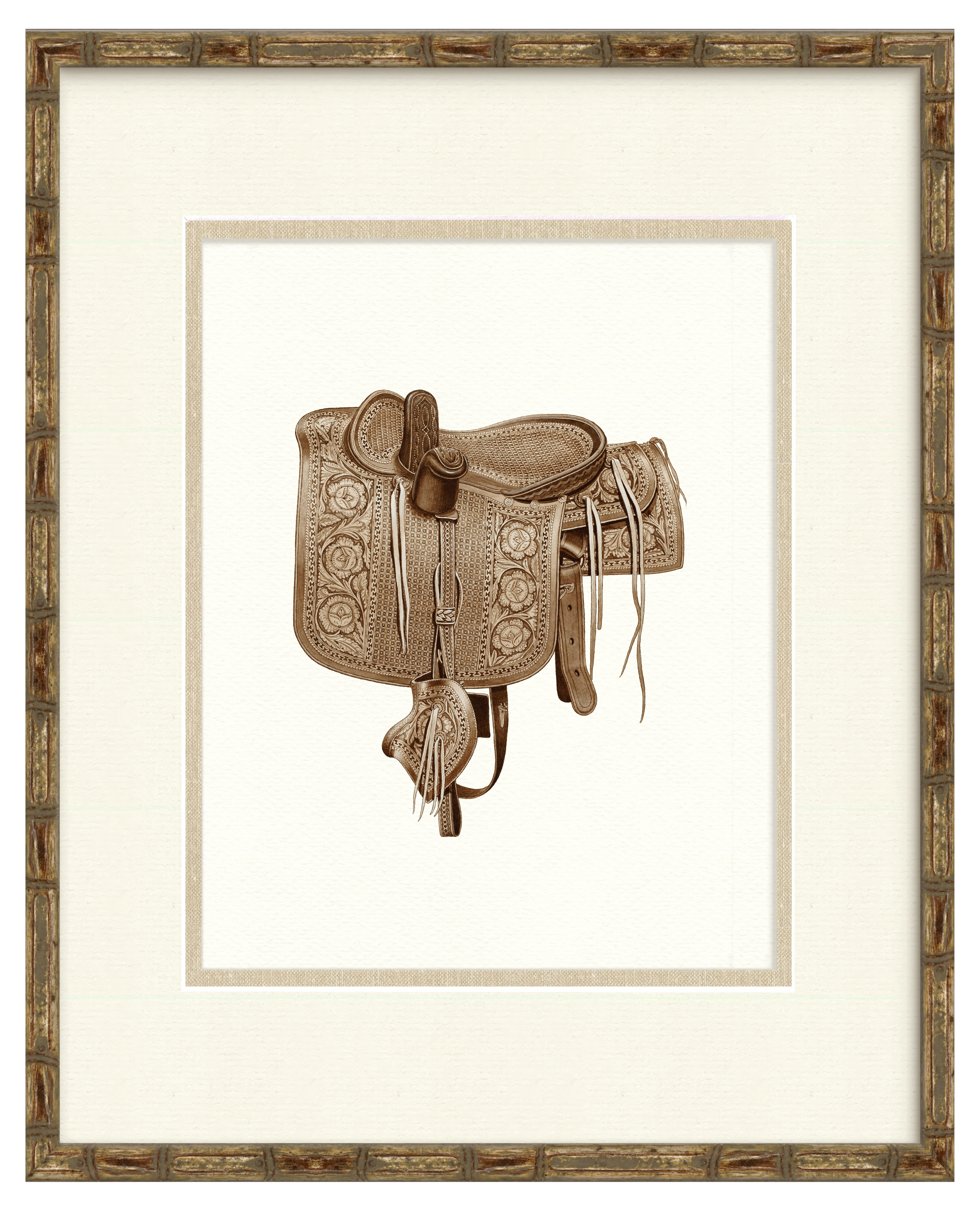Vintage Saddle Illustrations - Oklahoma