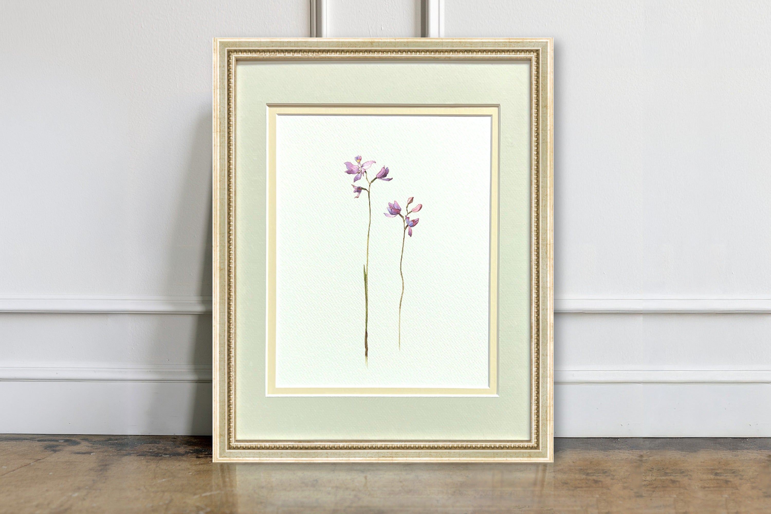 Watercolor Botanical Illustrations - Purple Orchid