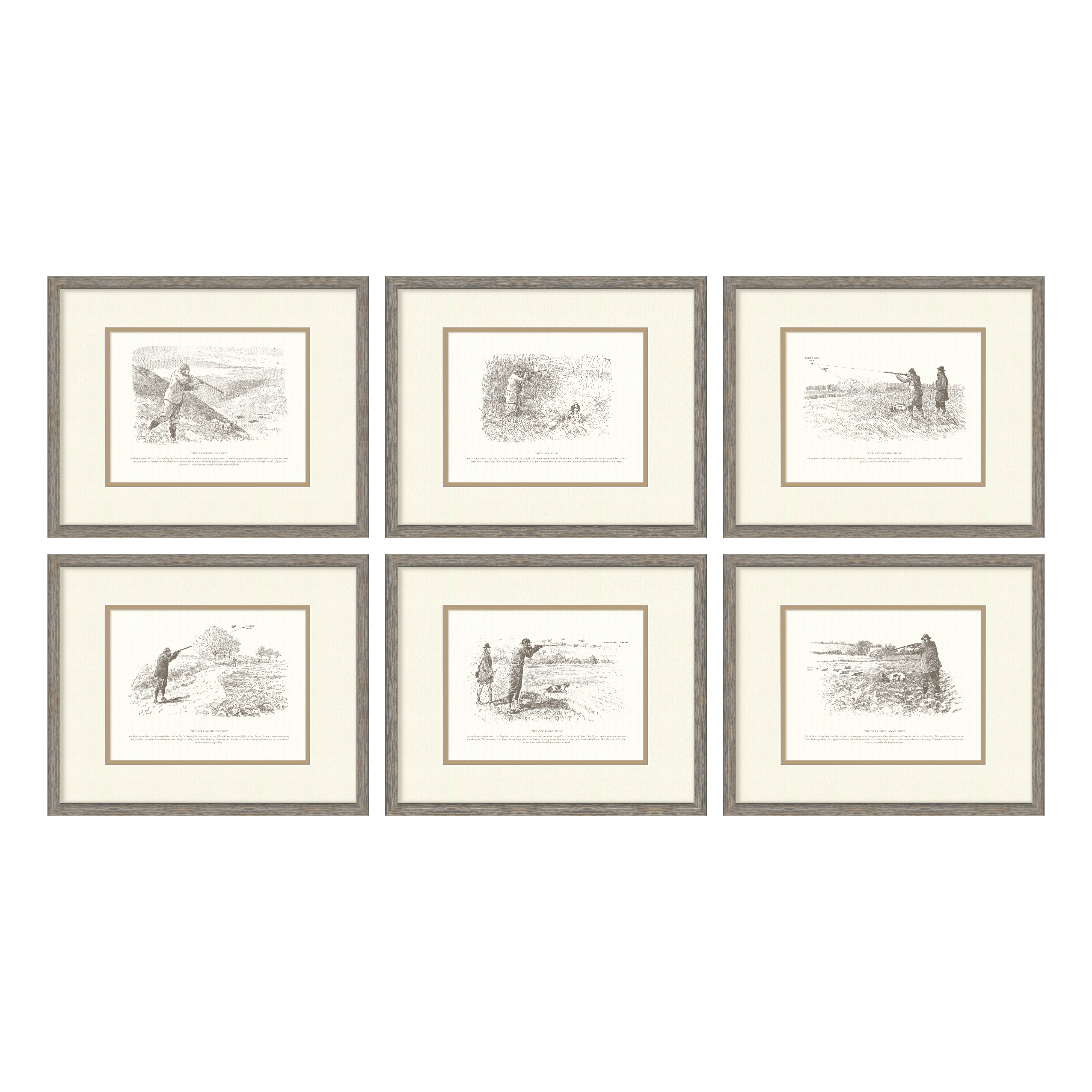 Sport Shooting Illustrations - Full Set of 6