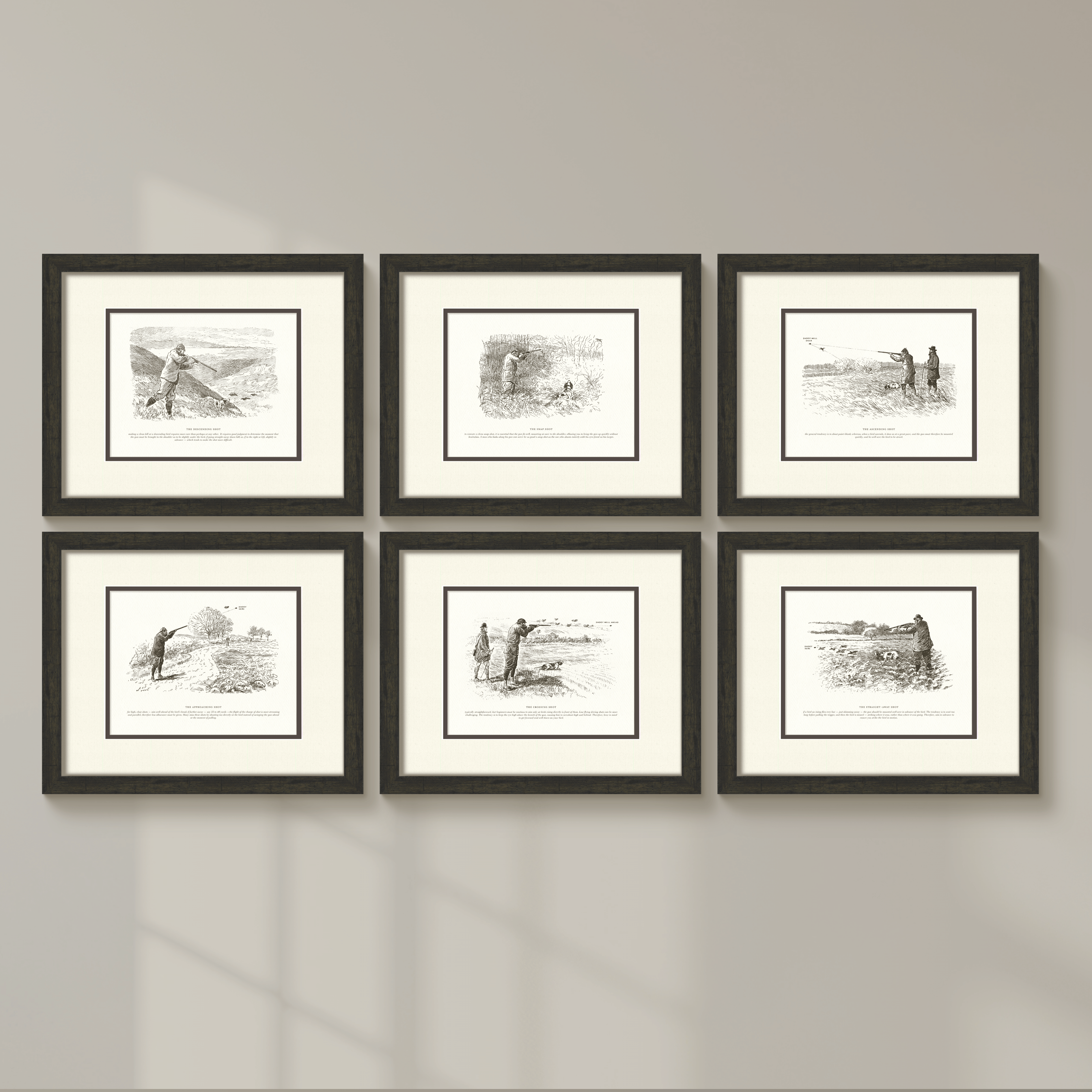 Sport Shooting Illustrations - Full Set of 6