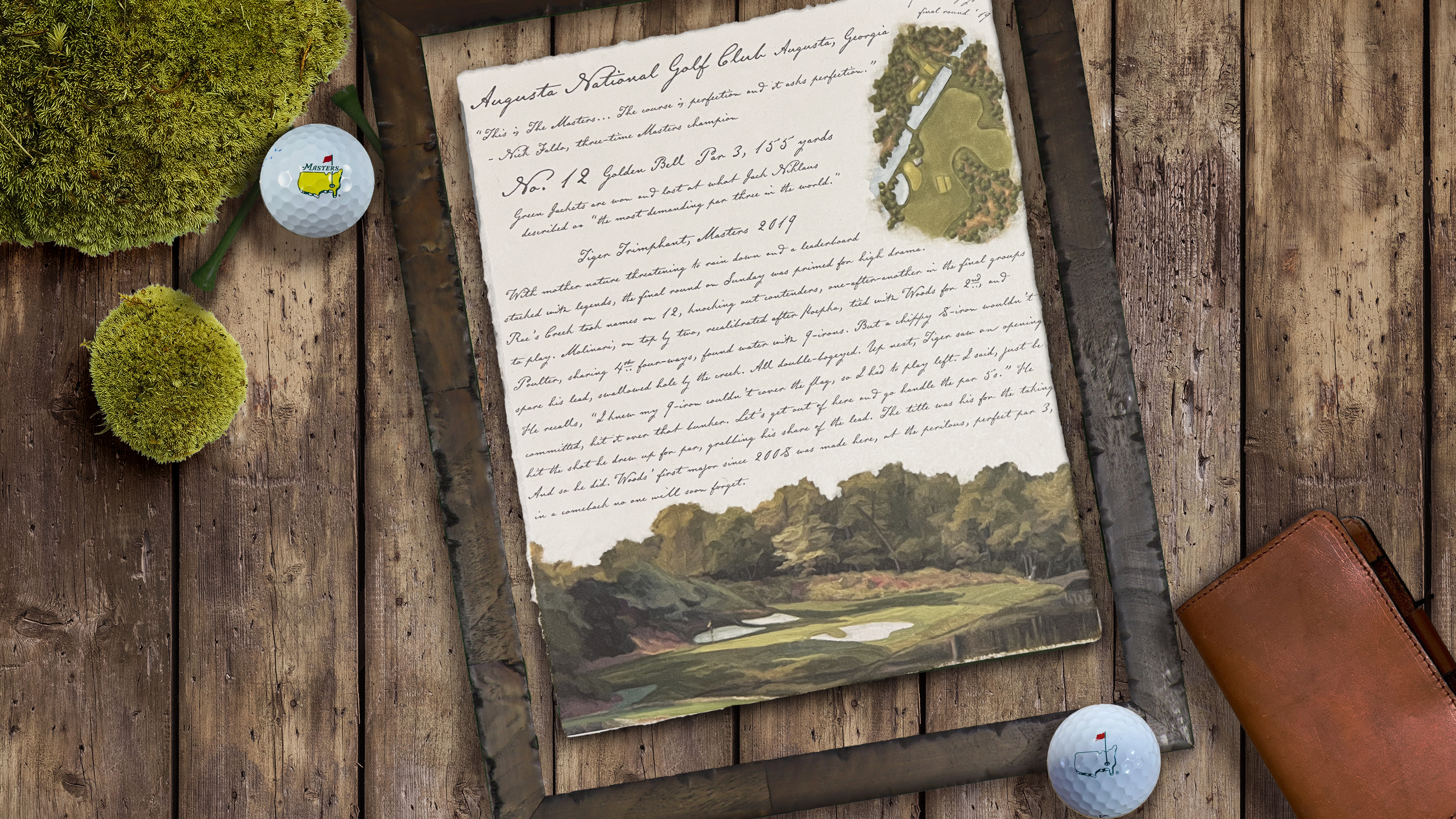 Illustrated Golf Course Studies - Augusta Set of 2