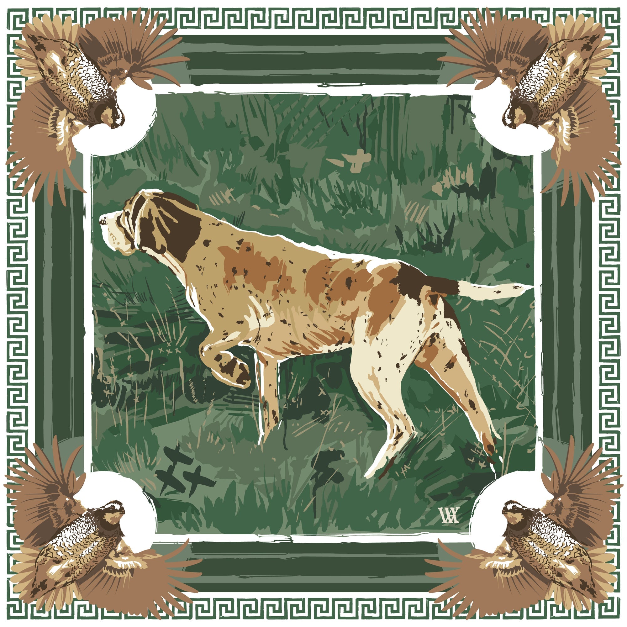 English Pointer Silk Scarf
