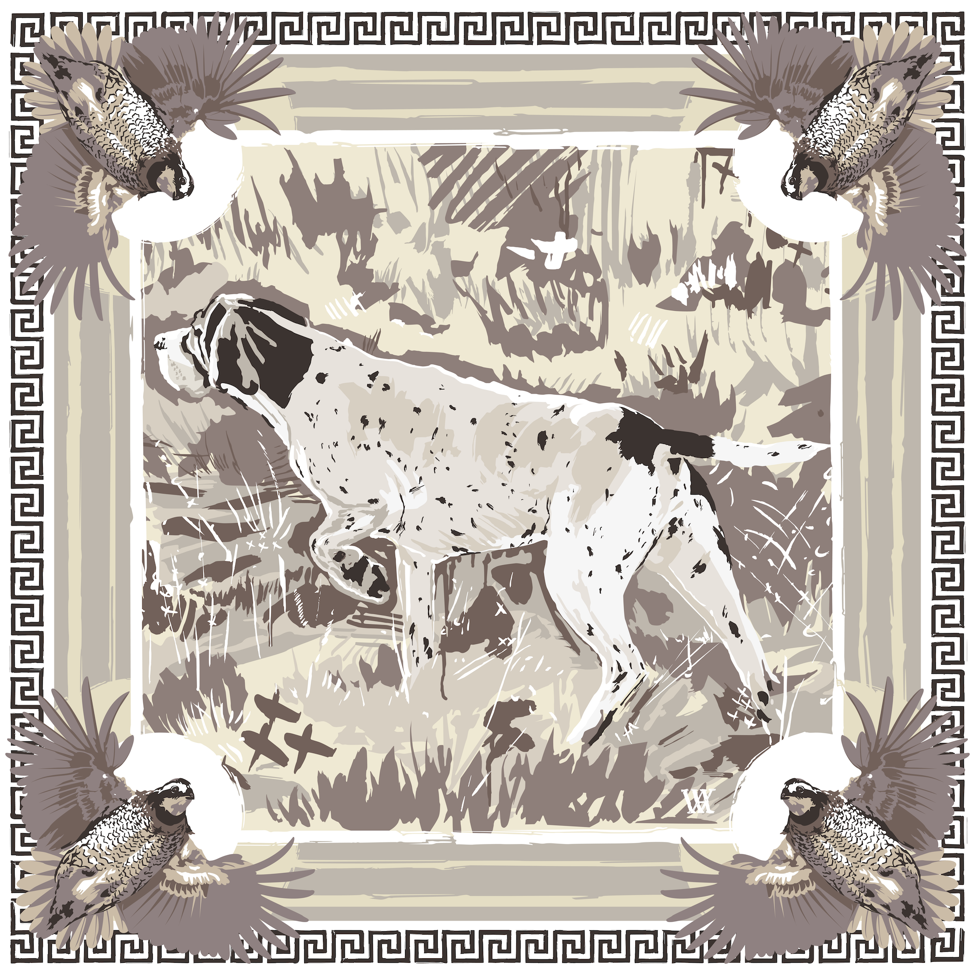English Pointer Silk Scarf