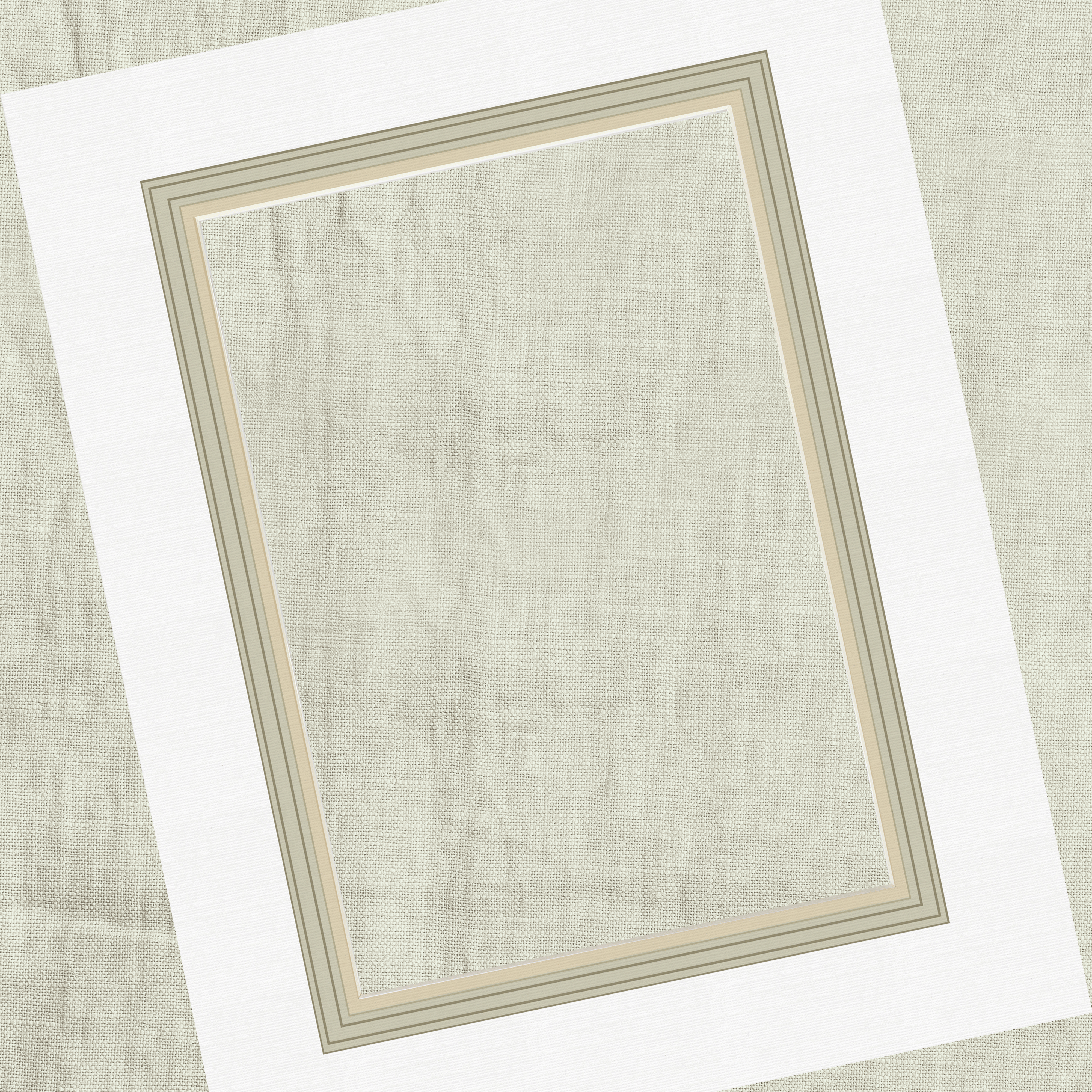 Sage & Ecru French Mat