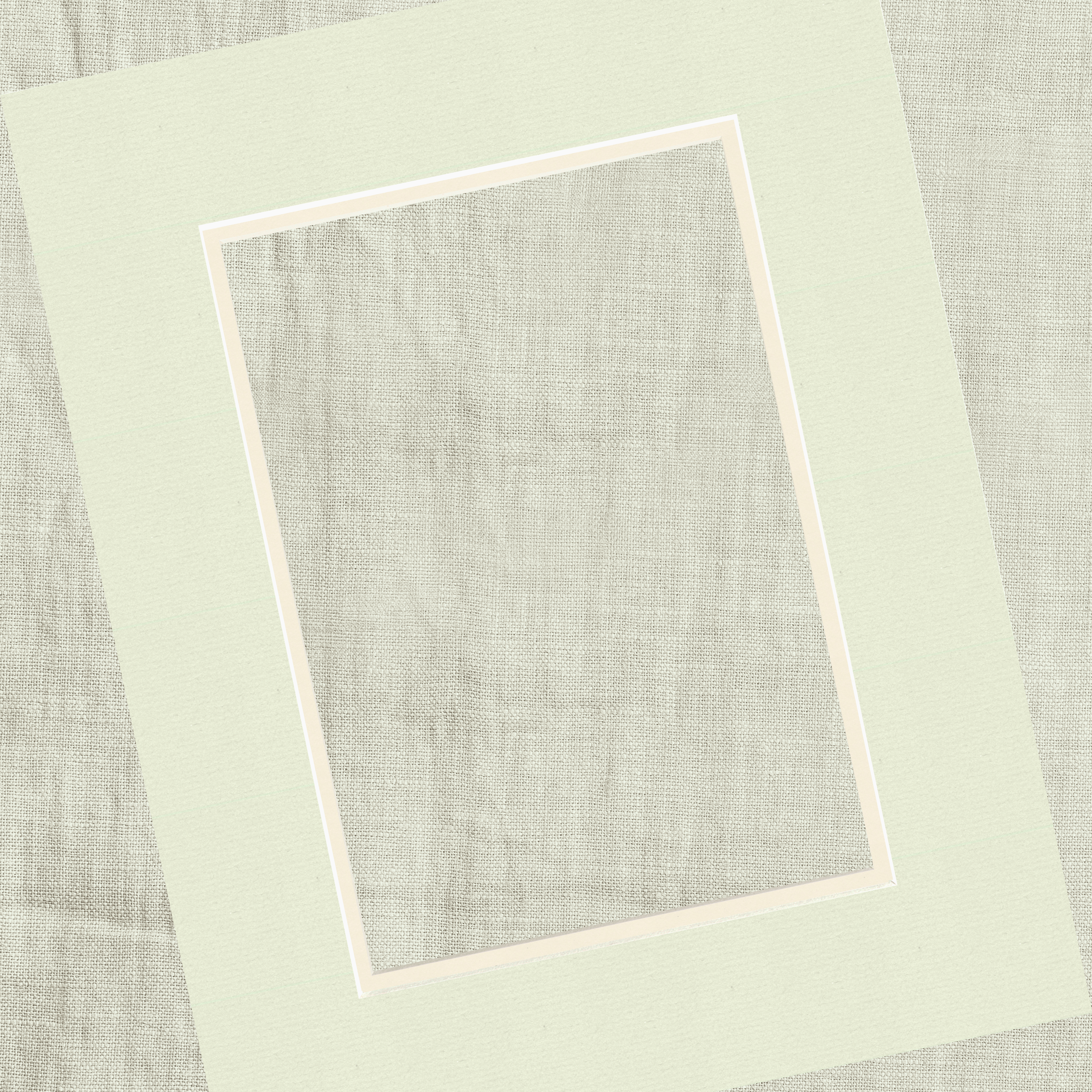 Sea Salt & Ecru Double Mat