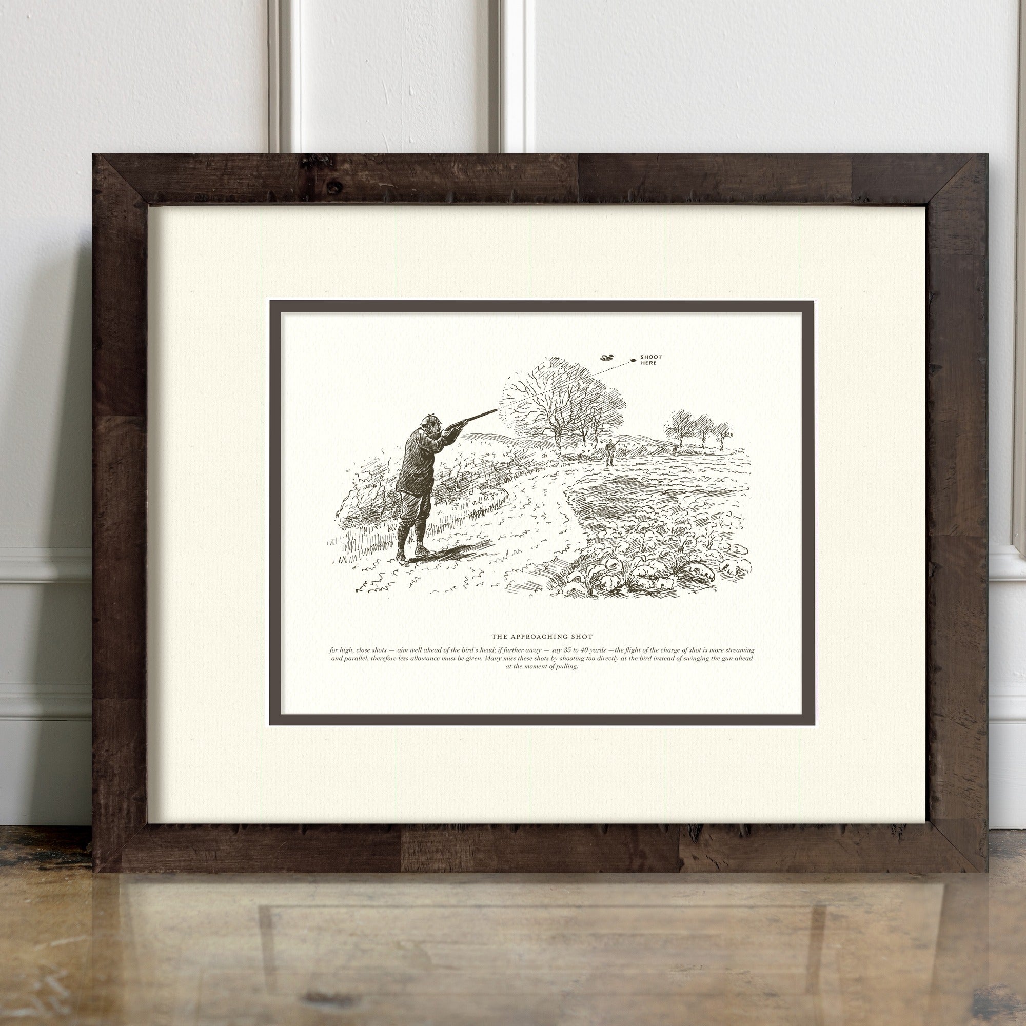 Sport Shooting Illustrations - The Approaching Shot - room mockup