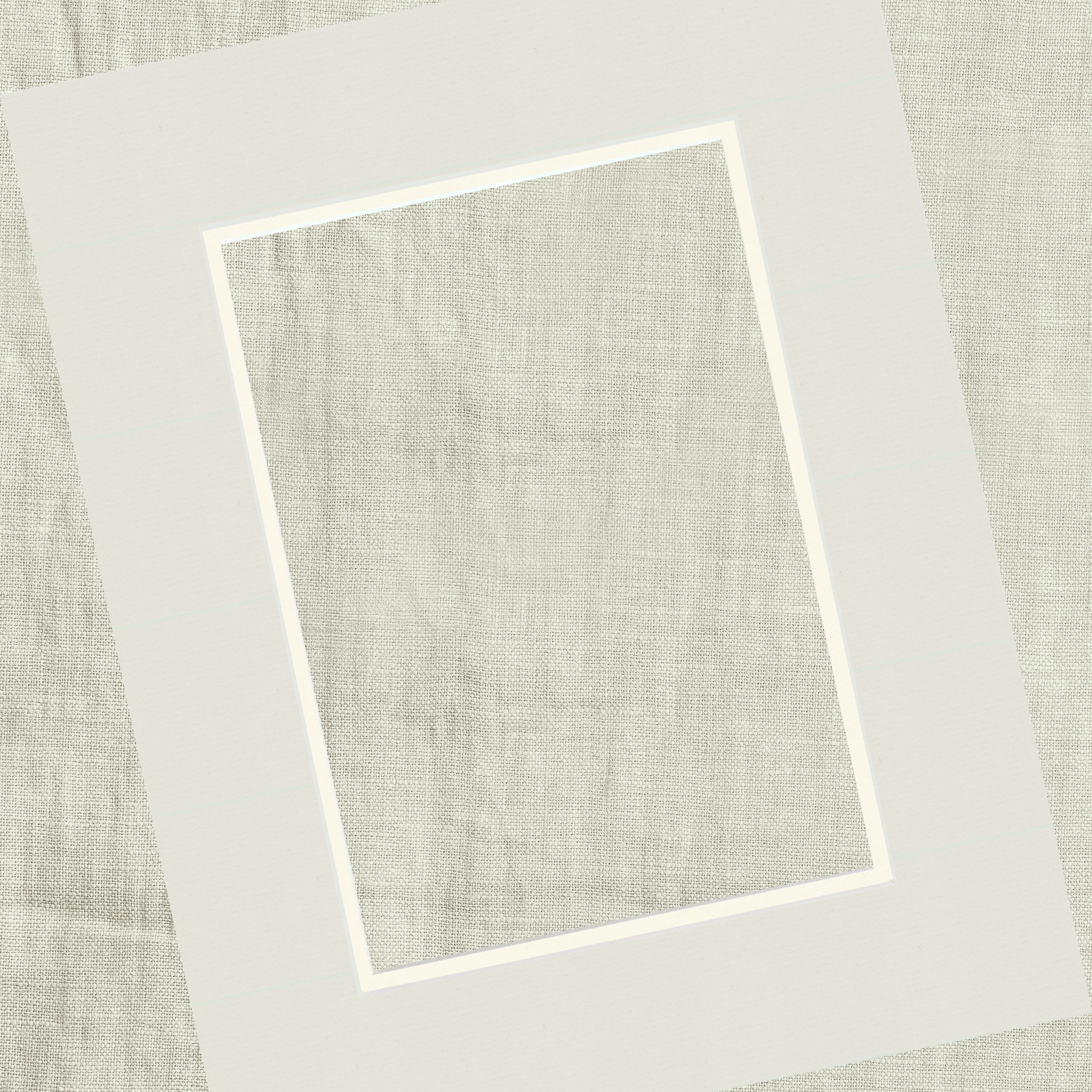 Platinum & Antique White Double Mat