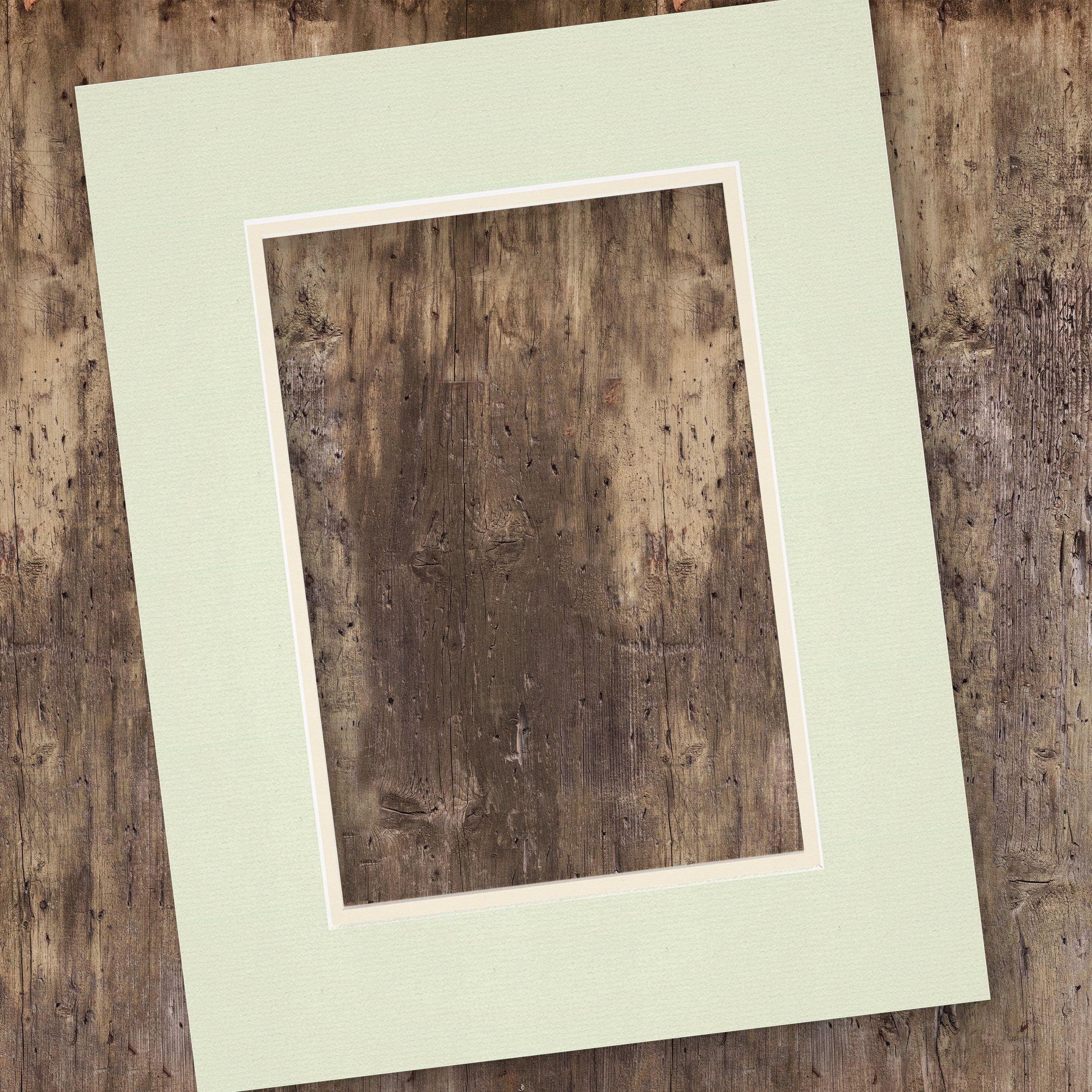 Sea Salt & Ecru Double Mat