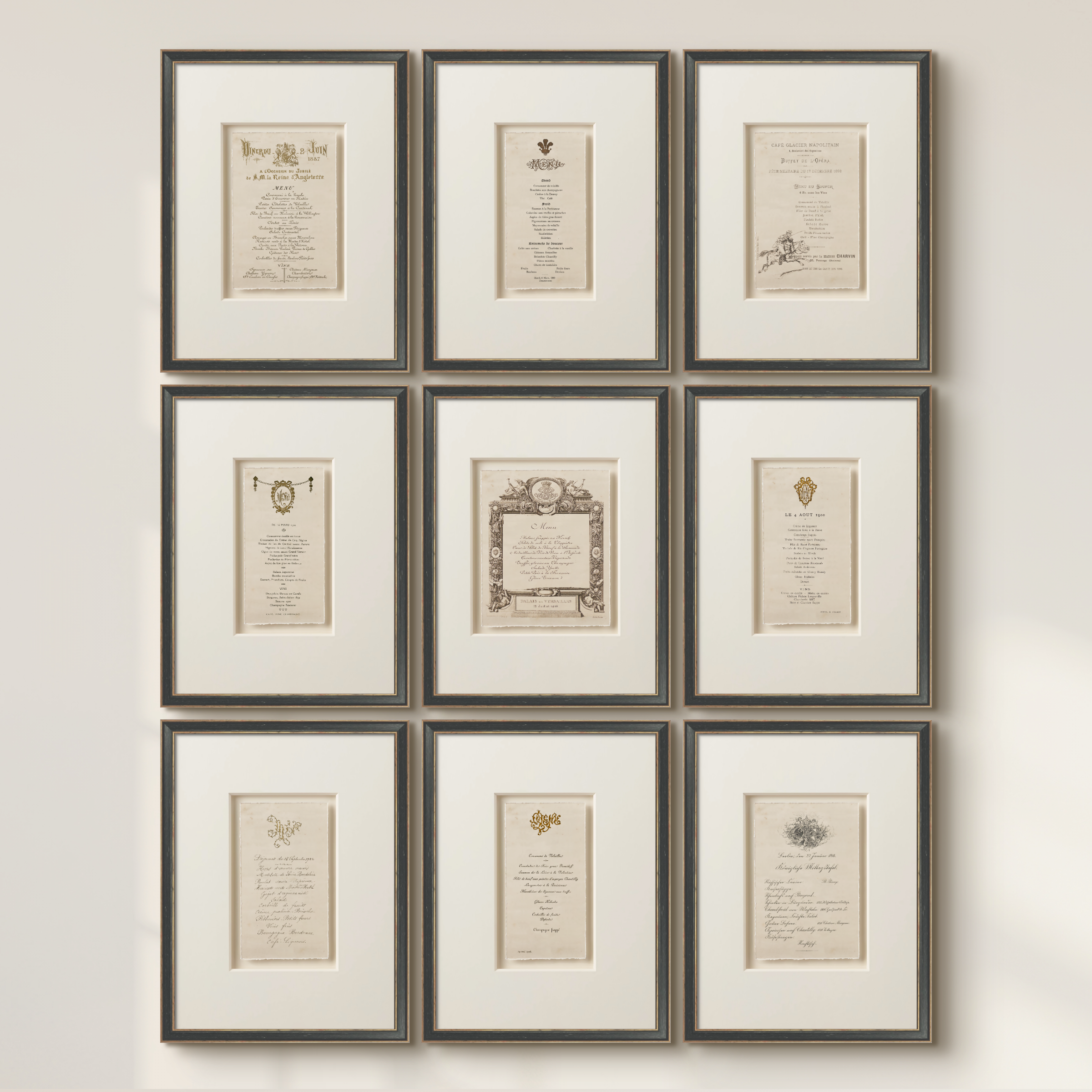 Vintage French Menus - 1887