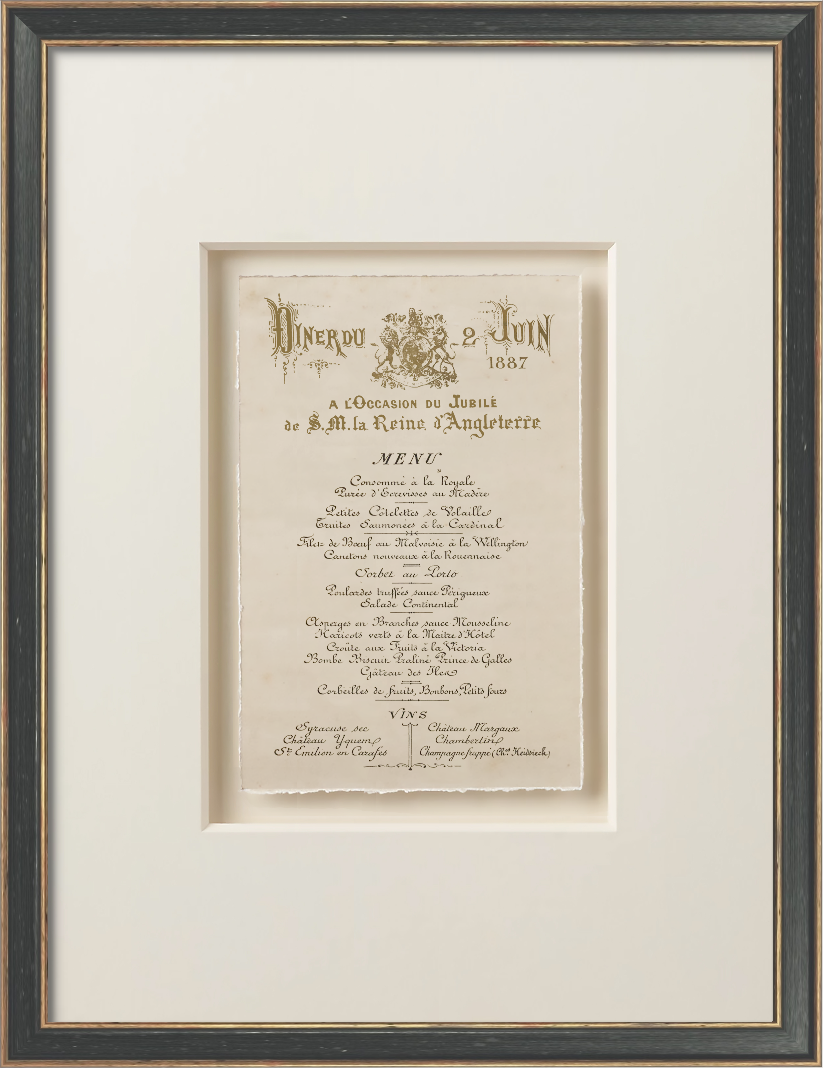 Vintage French Menus - 1887