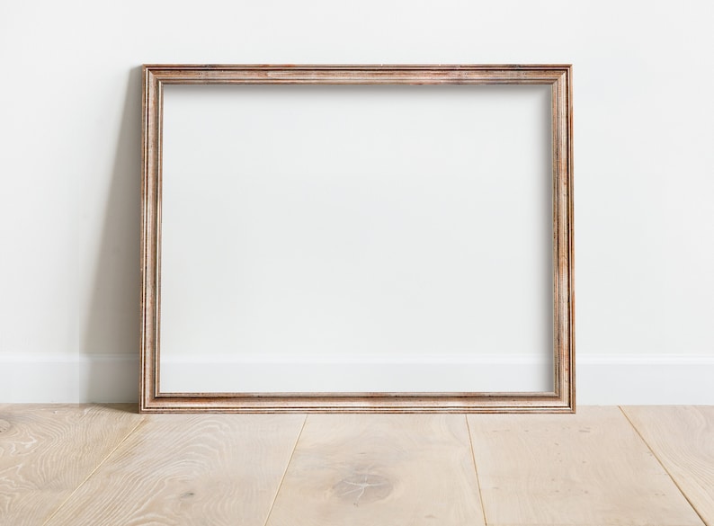 1” Silver Washed Natural Wood Picture Frame