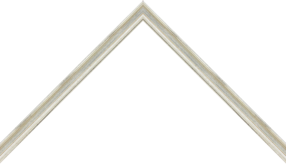 ⅝” Silver Leafed Scoop Wood Frame