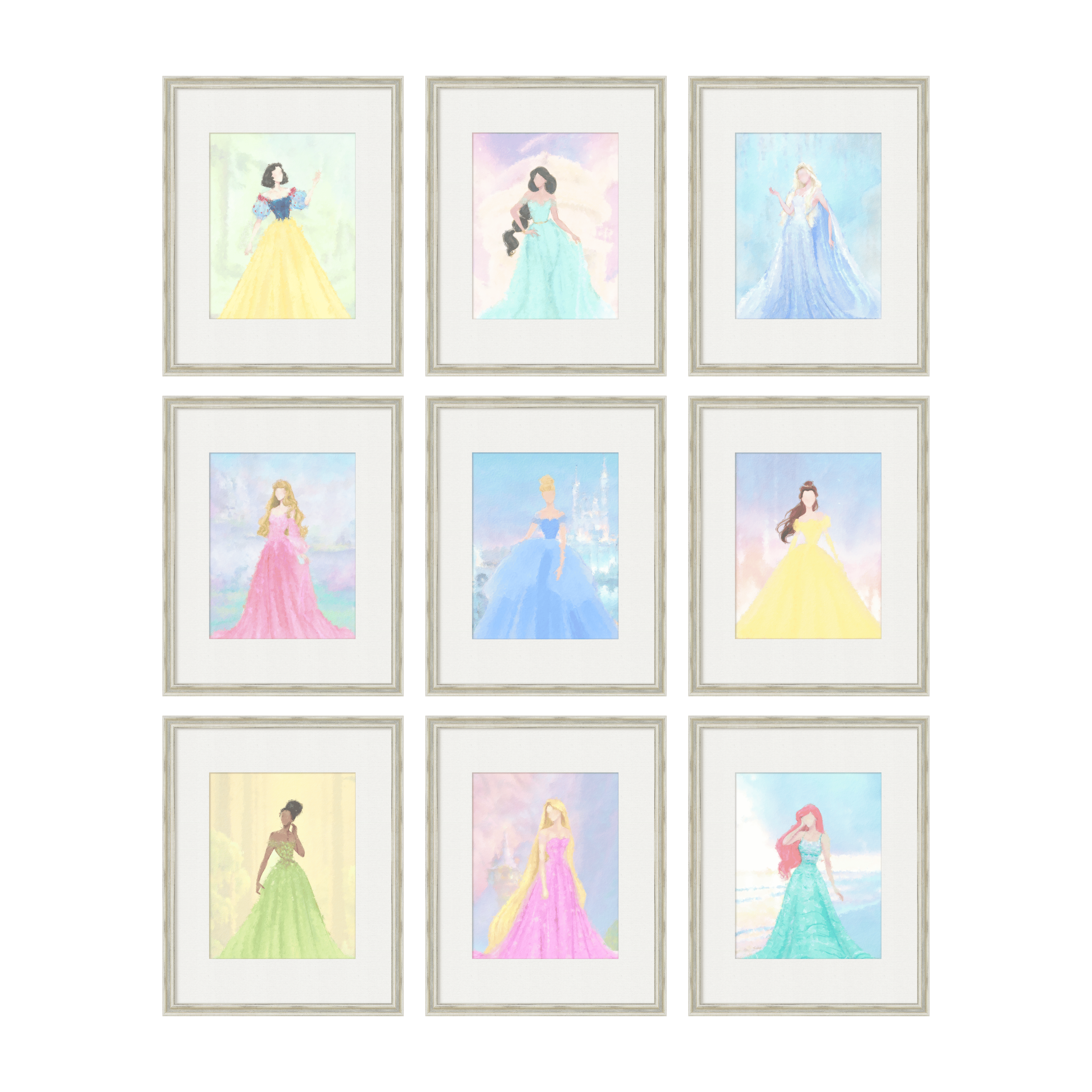 Princess Portraits - Full Set of 9