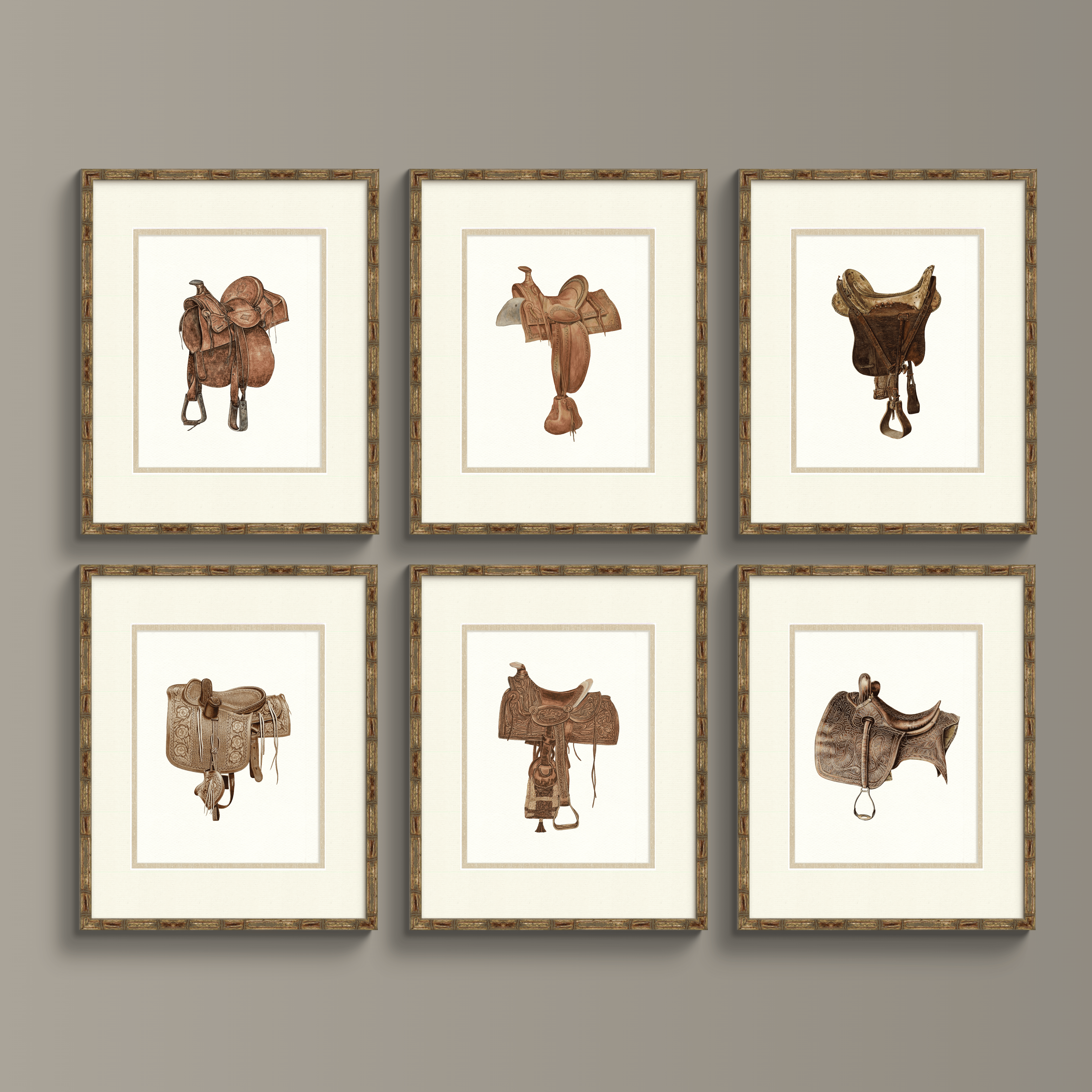 Vintage Saddle Illustrations - Utah