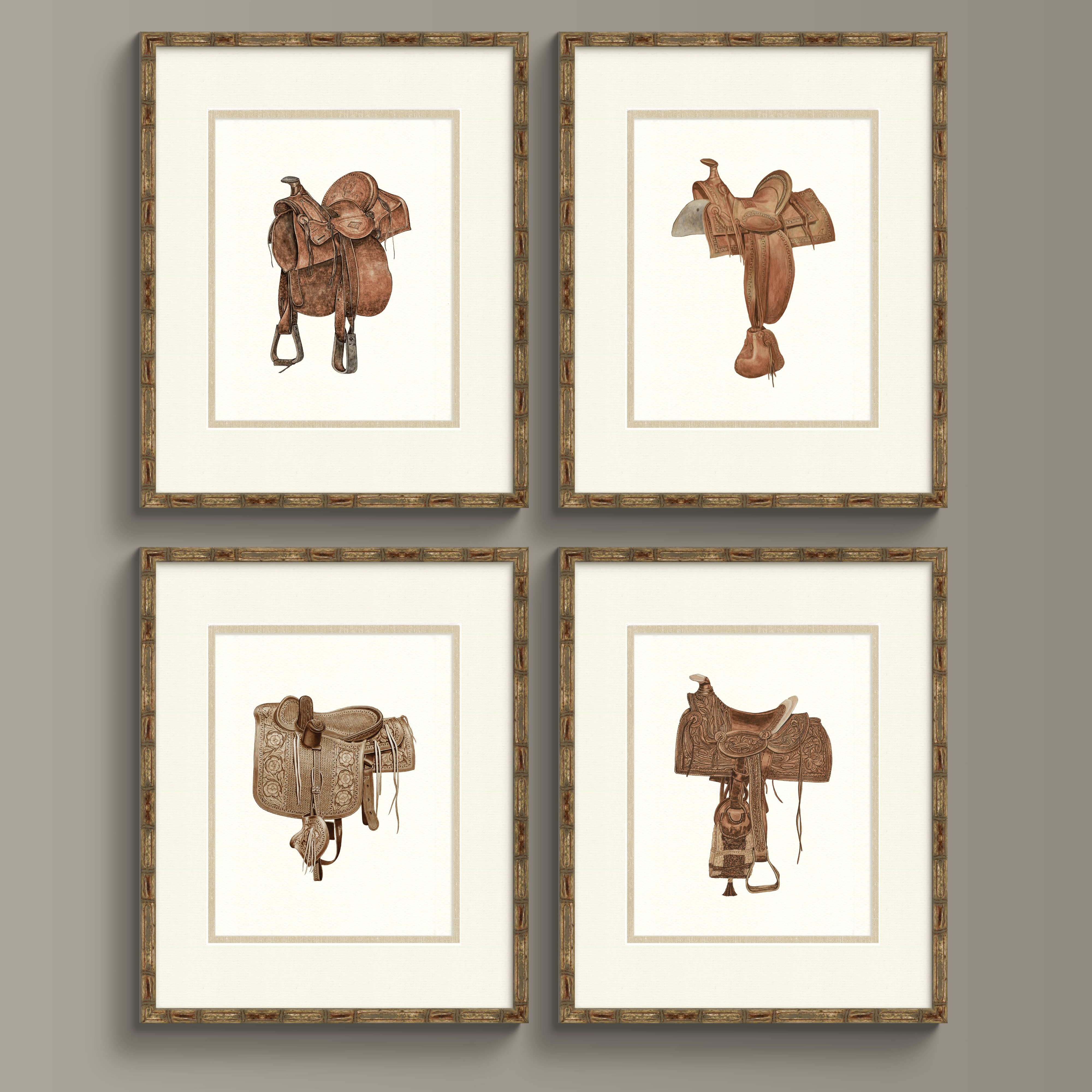 Vintage Saddle Illustrations - Utah