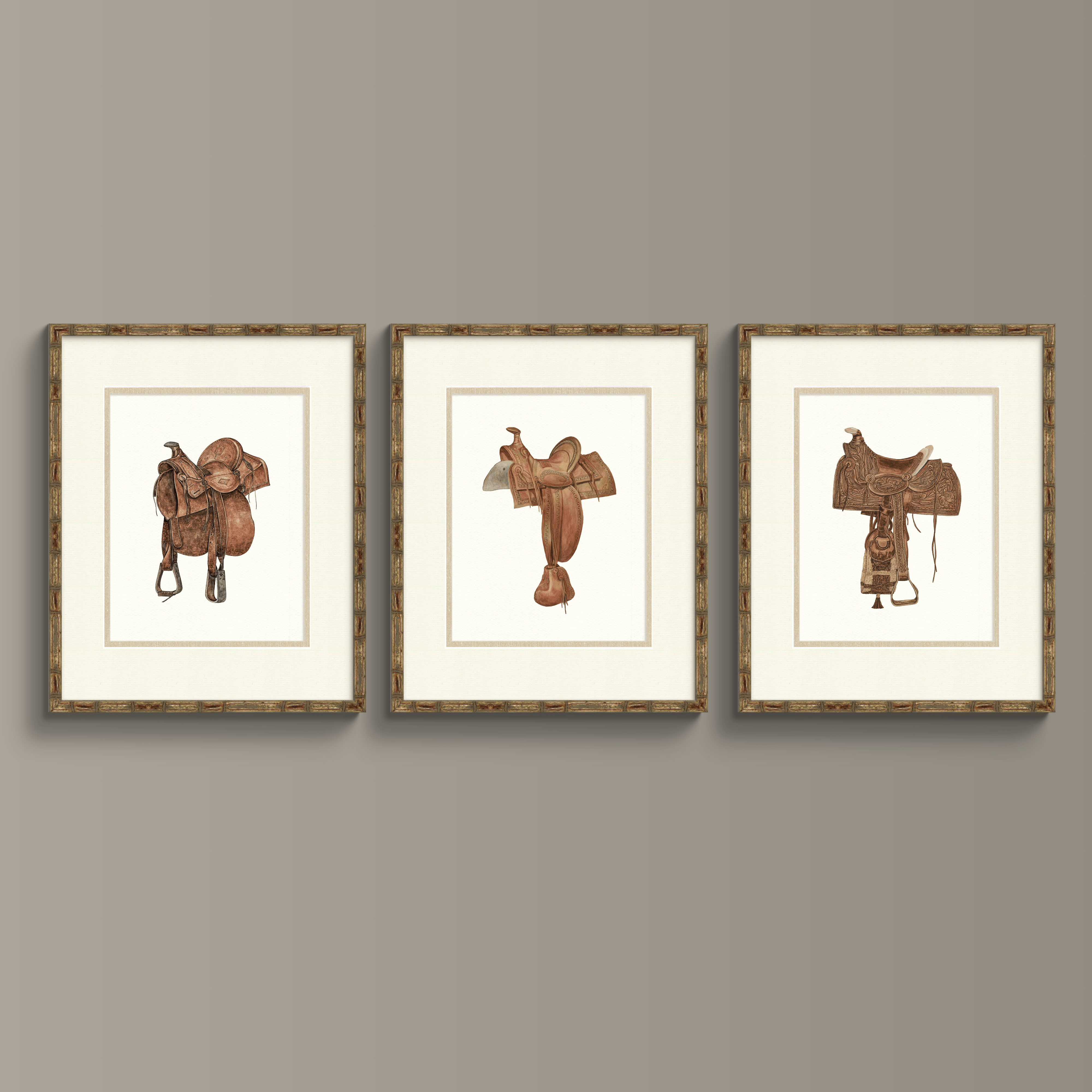 Vintage Saddle Illustrations - Utah