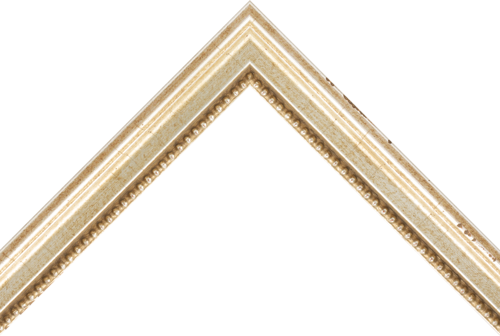 ⅞” Hudson Pale Gold Gilt Beaded Wood Frame