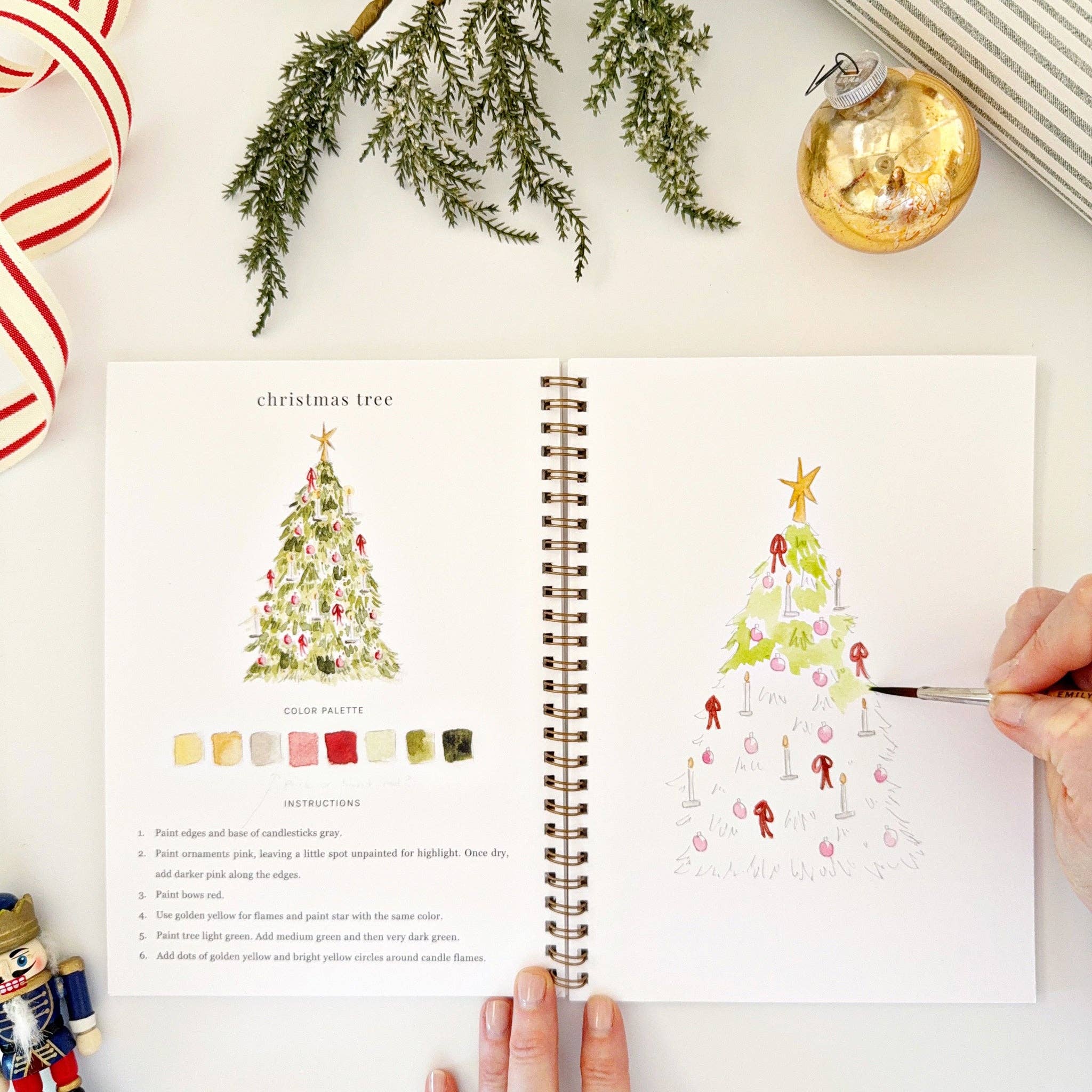 Nutcracker watercolor workbook
