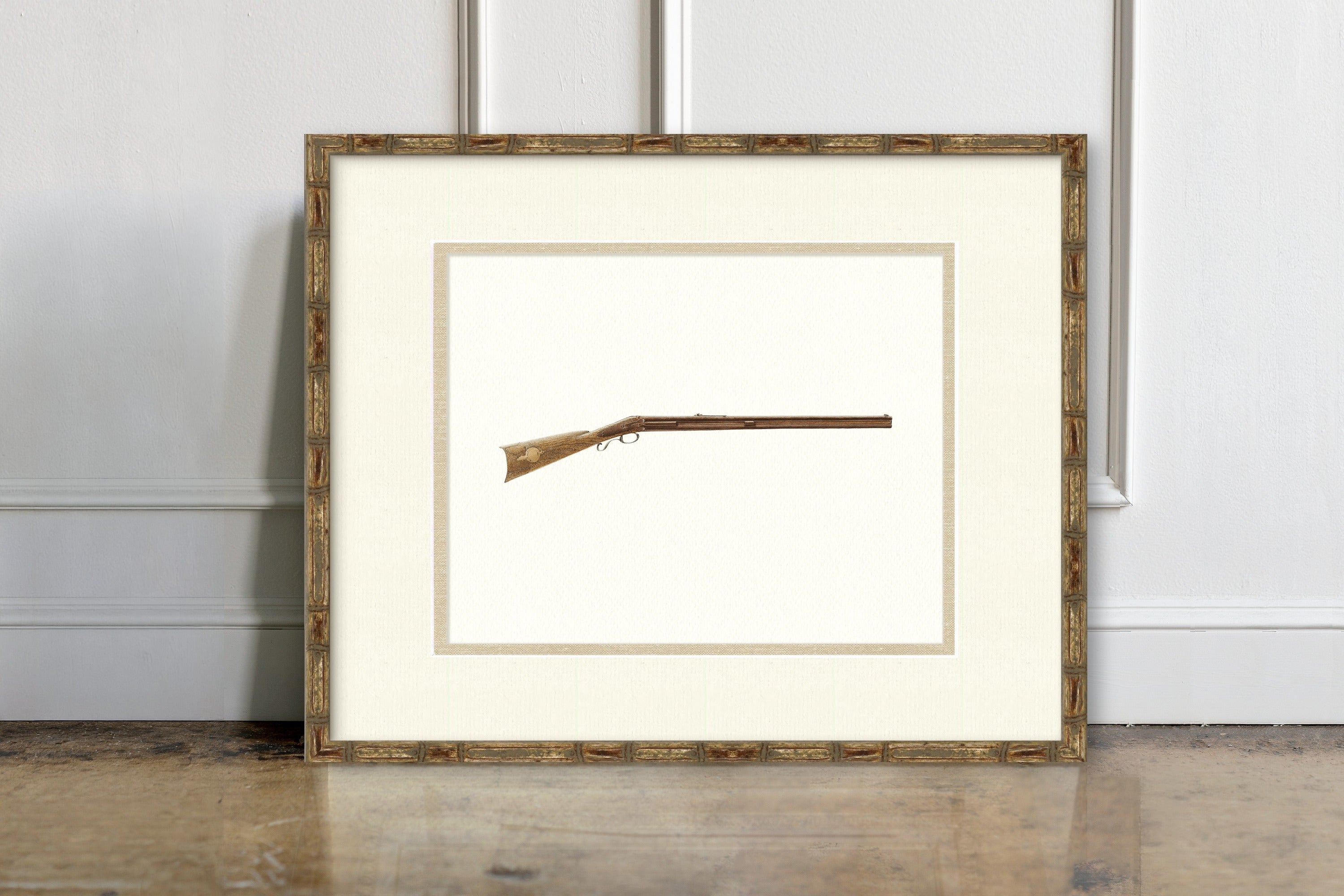 Antique Gun Illustrations - LeFever & Ellis Mule Ear Over/Under Combination Gun