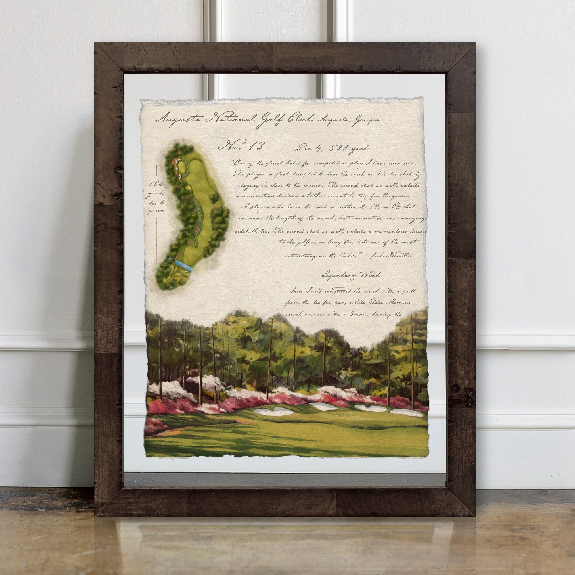 Illustrated Golf Course Studies - Augusta No. 13