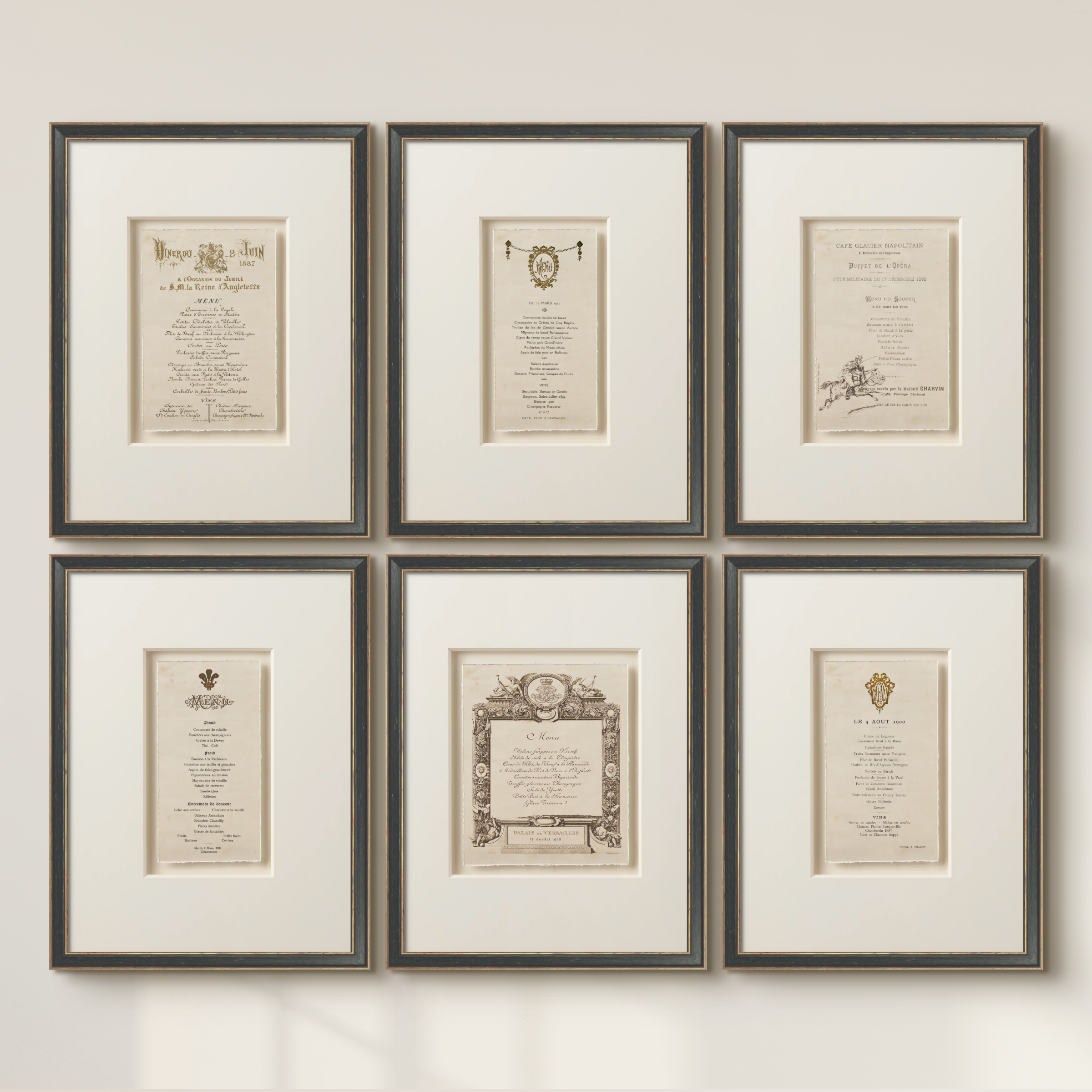 Vintage French Menus - 1892
