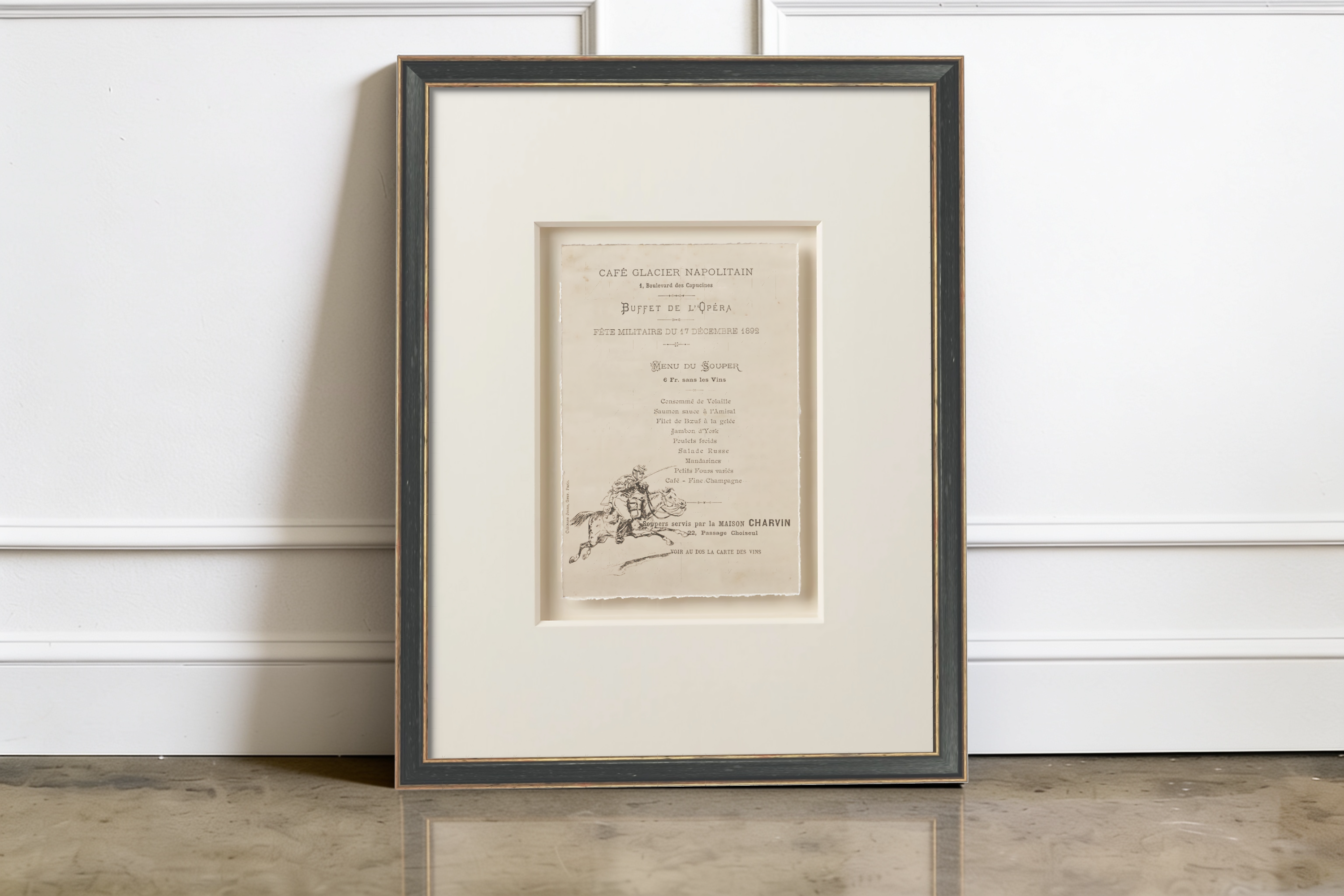 Vintage French Menus - 1892