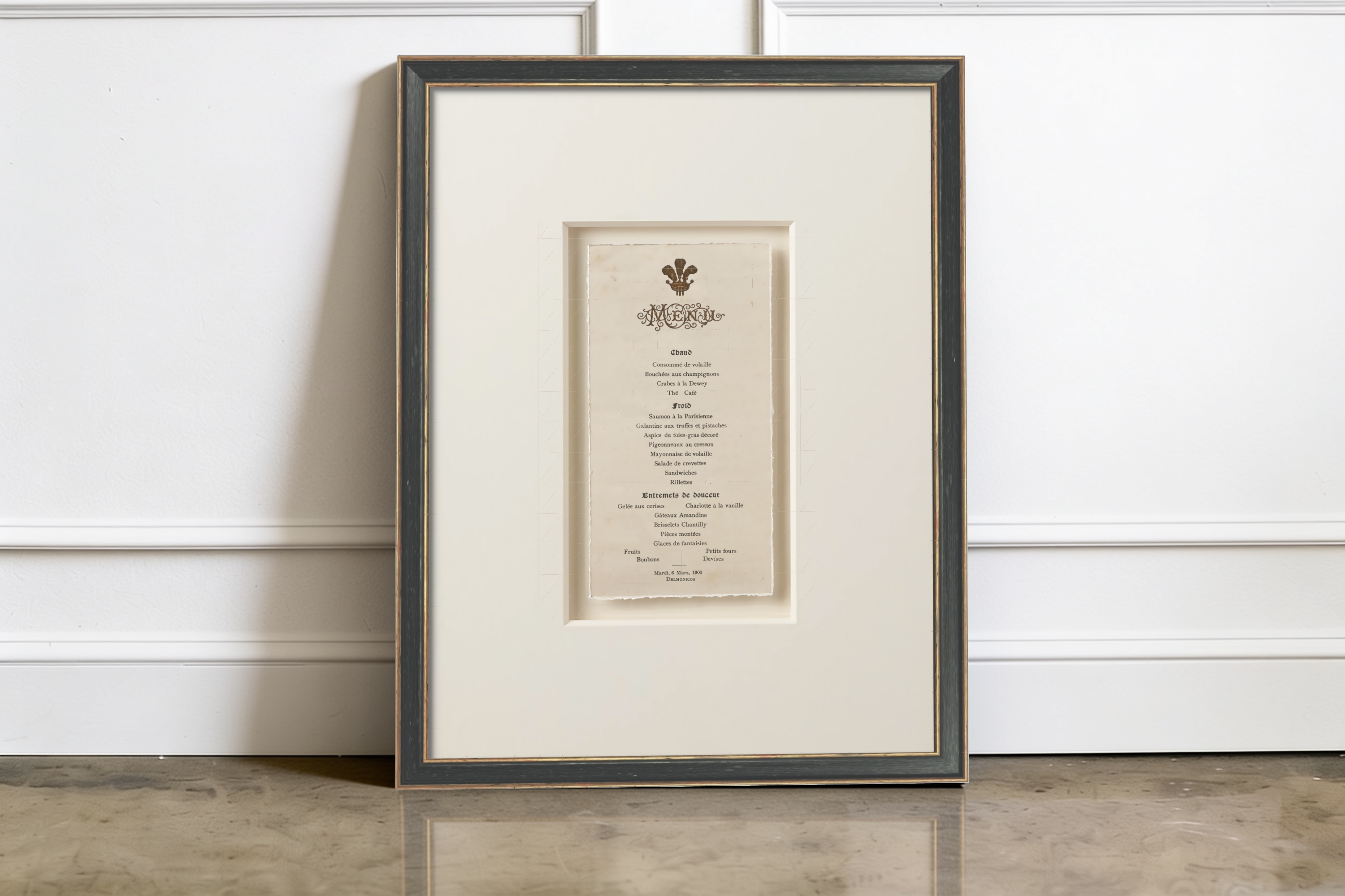 Vintage French Menus - March 1900