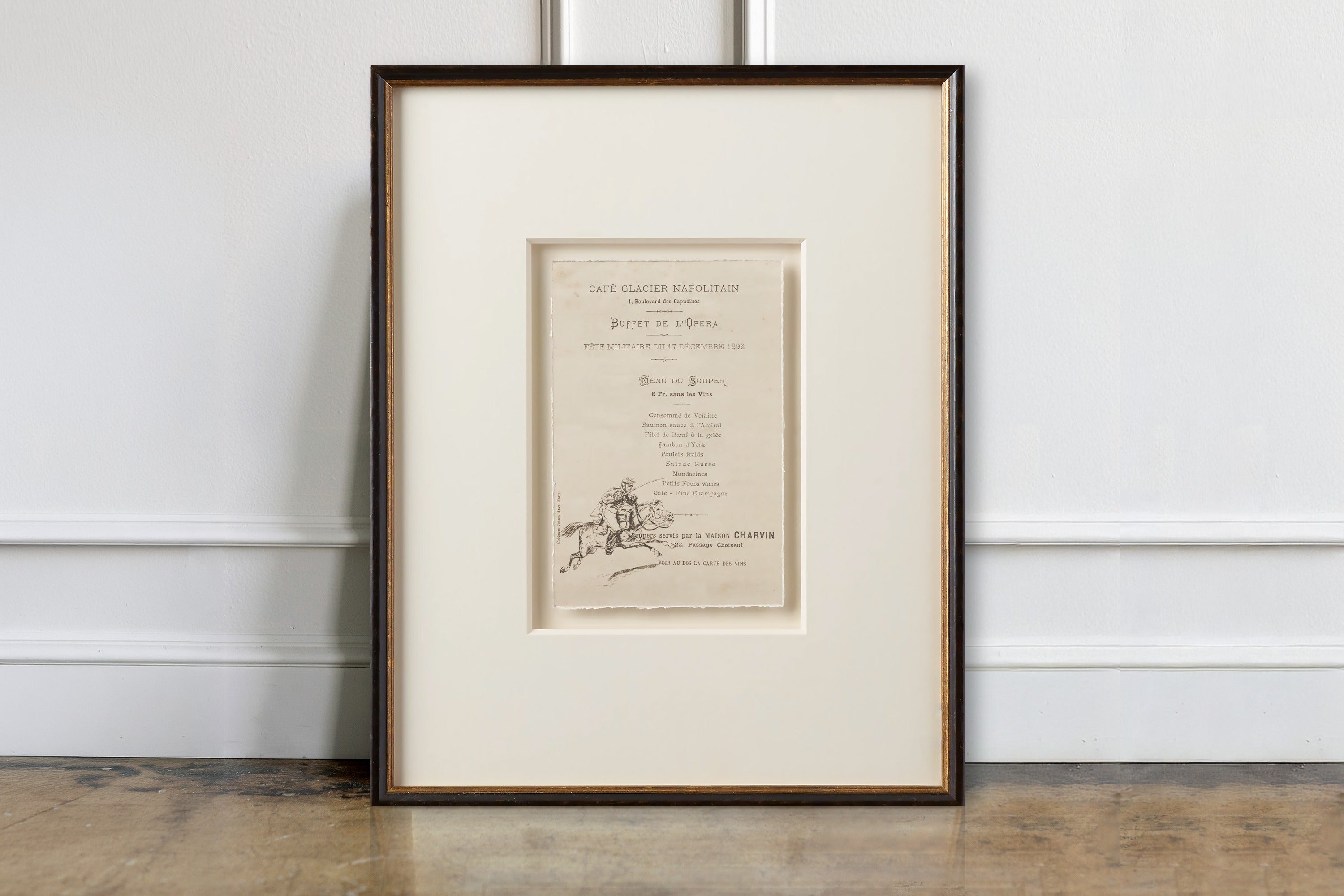 Vintage French Menus - 1892