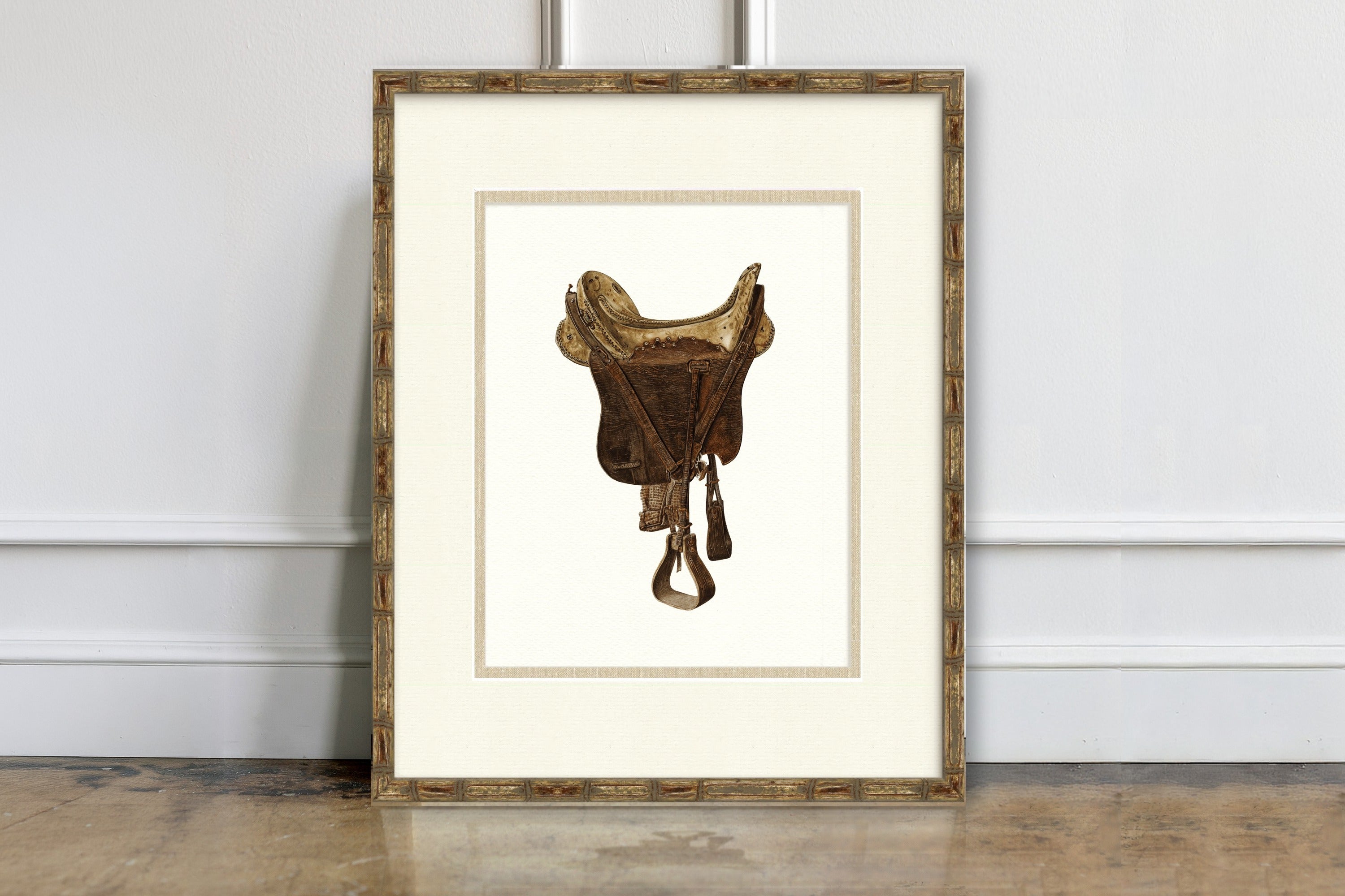 Vintage Saddle Illustrations - Montana