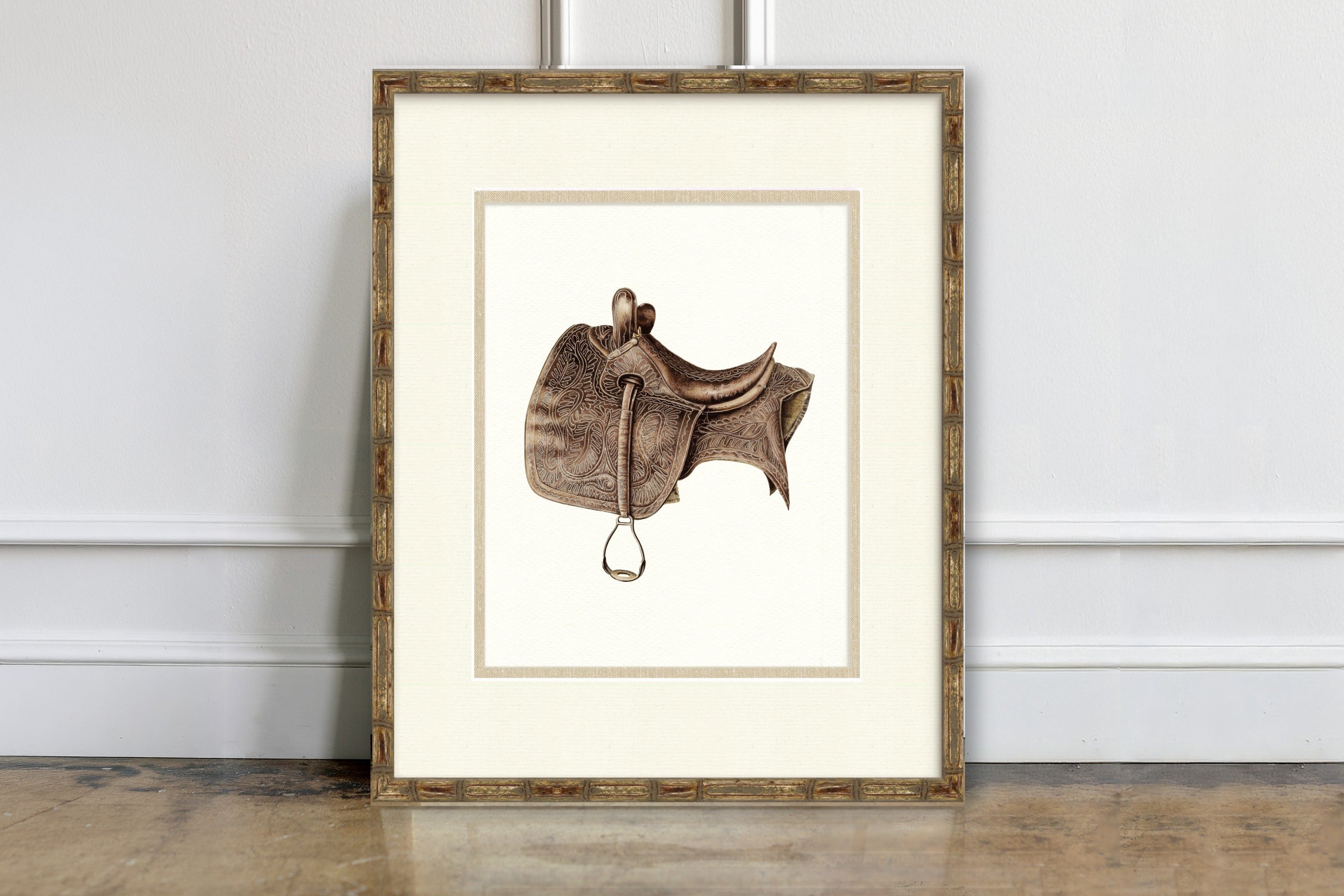 Vintage Saddle Illustrations - Texas