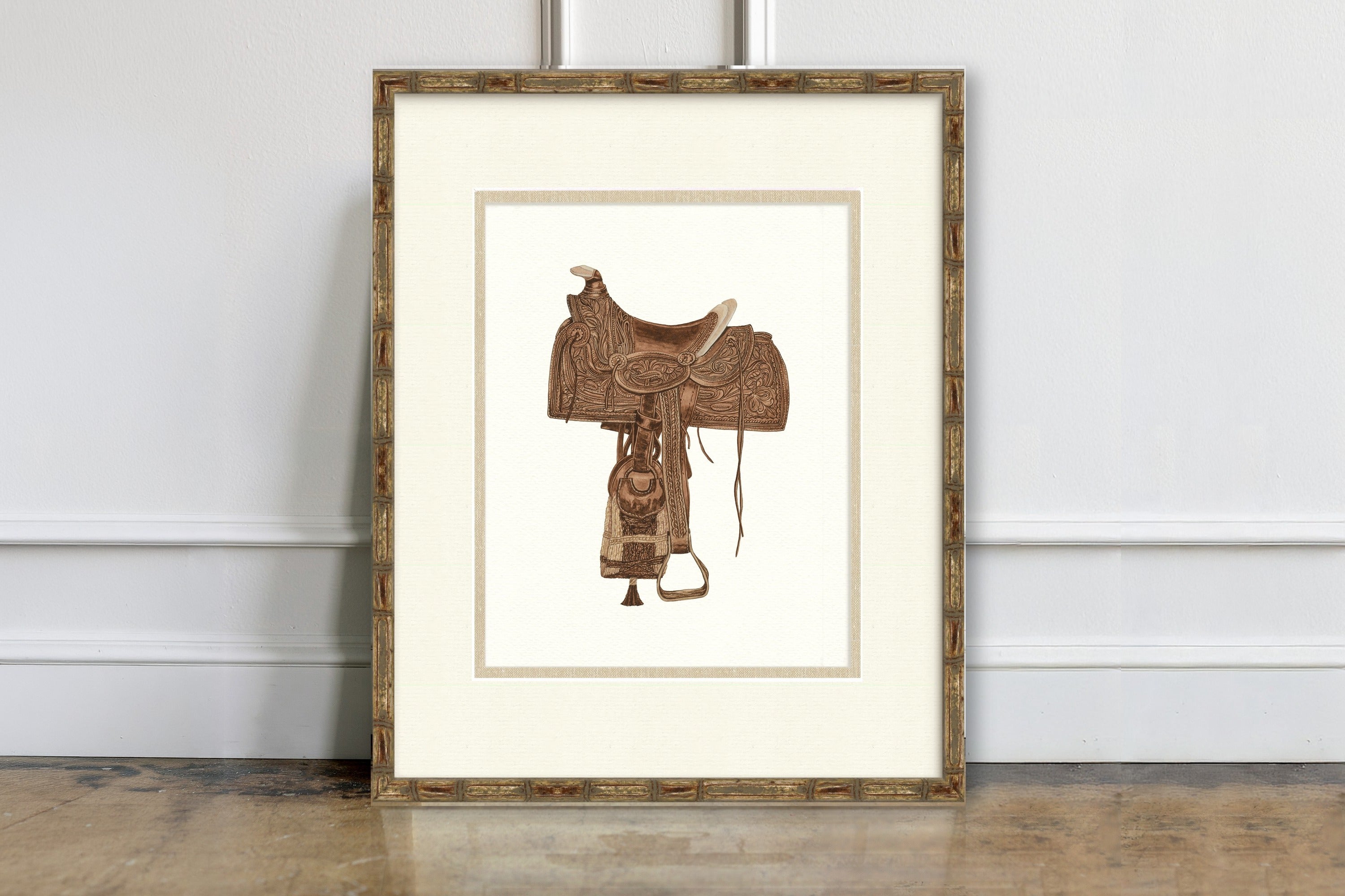 Vintage Saddle Illustrations - Utah