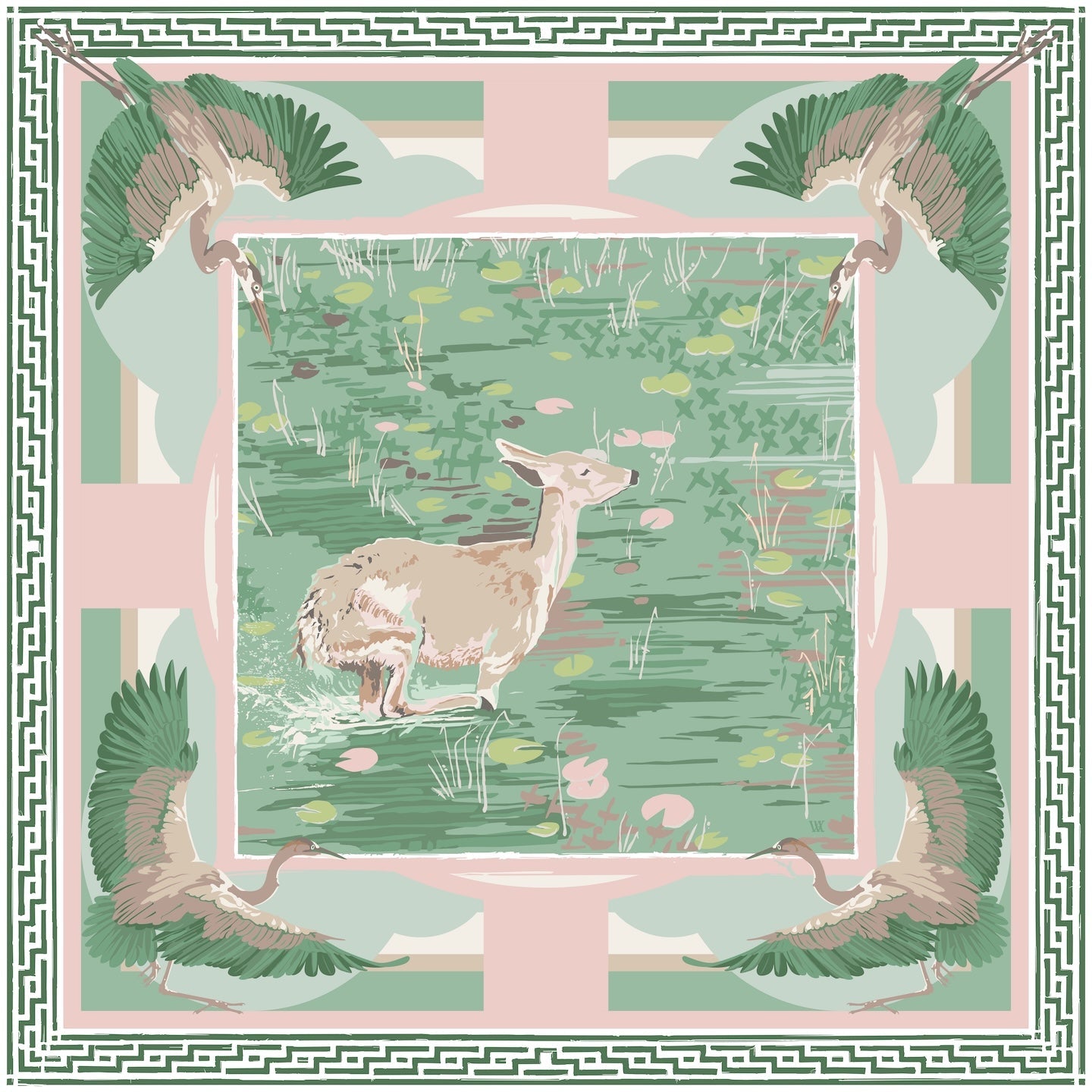 Lily Pad Doe Scarf