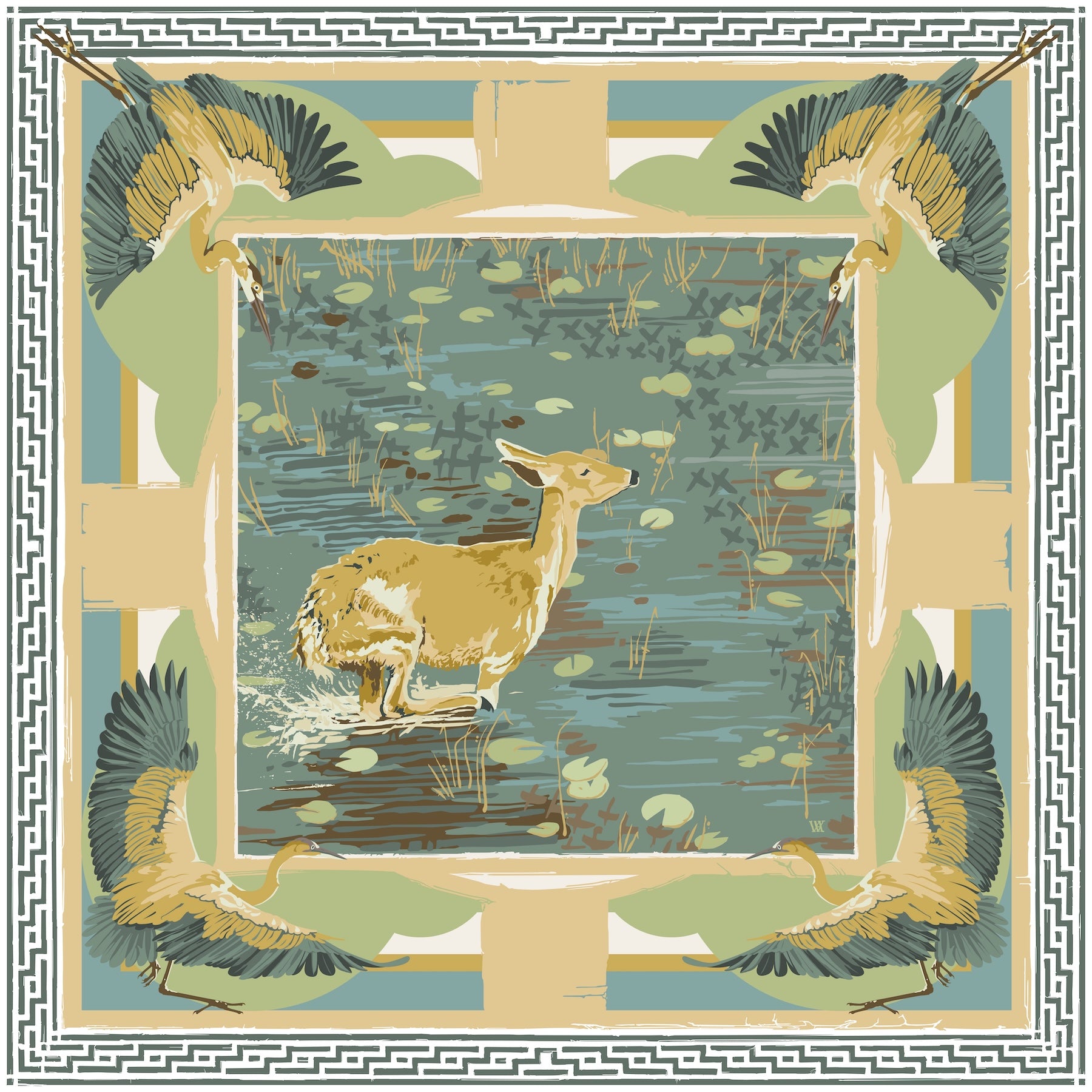 Lily Pad Doe Scarf