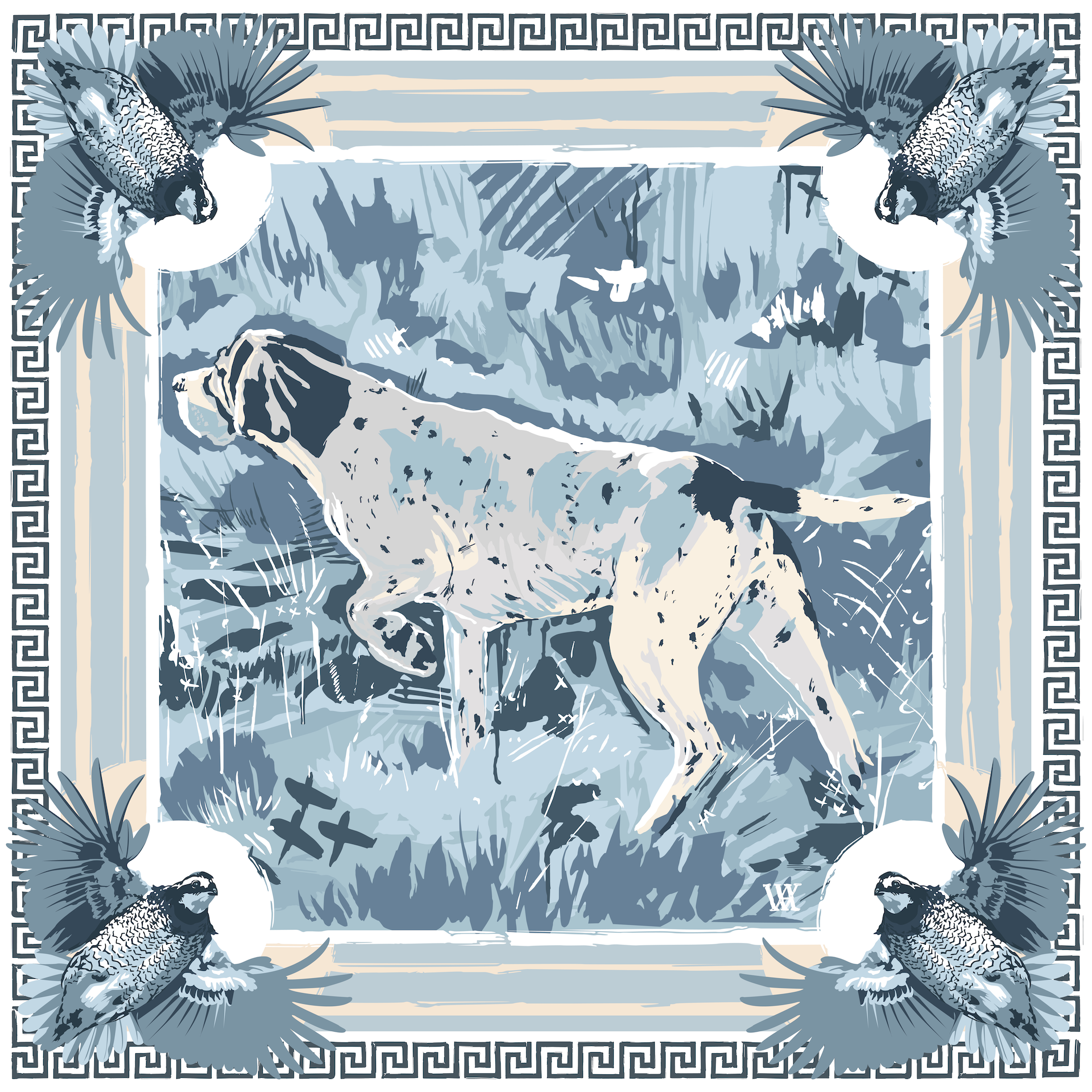 English Pointer Silk Scarf