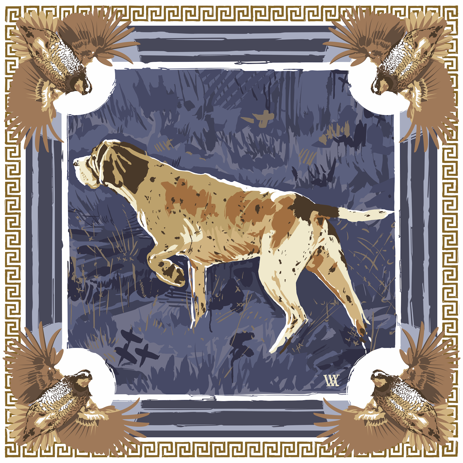 English Pointer Silk Scarf