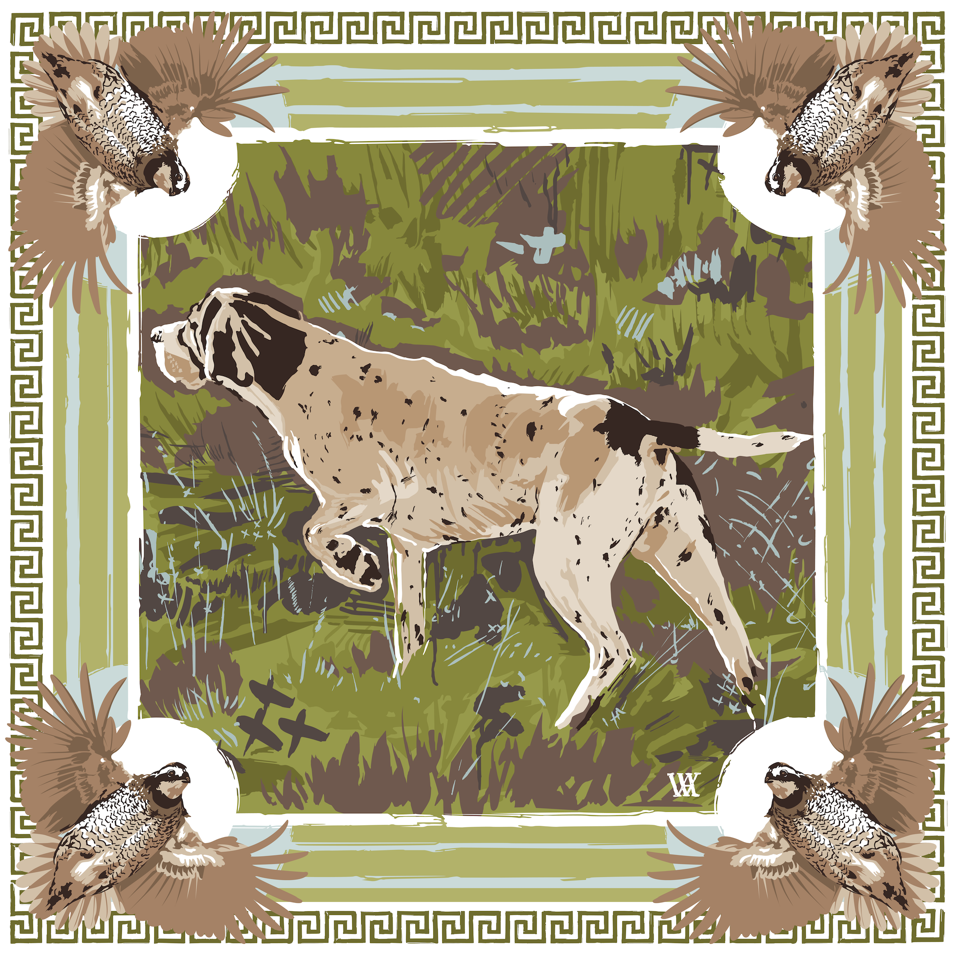English Pointer Silk Scarf