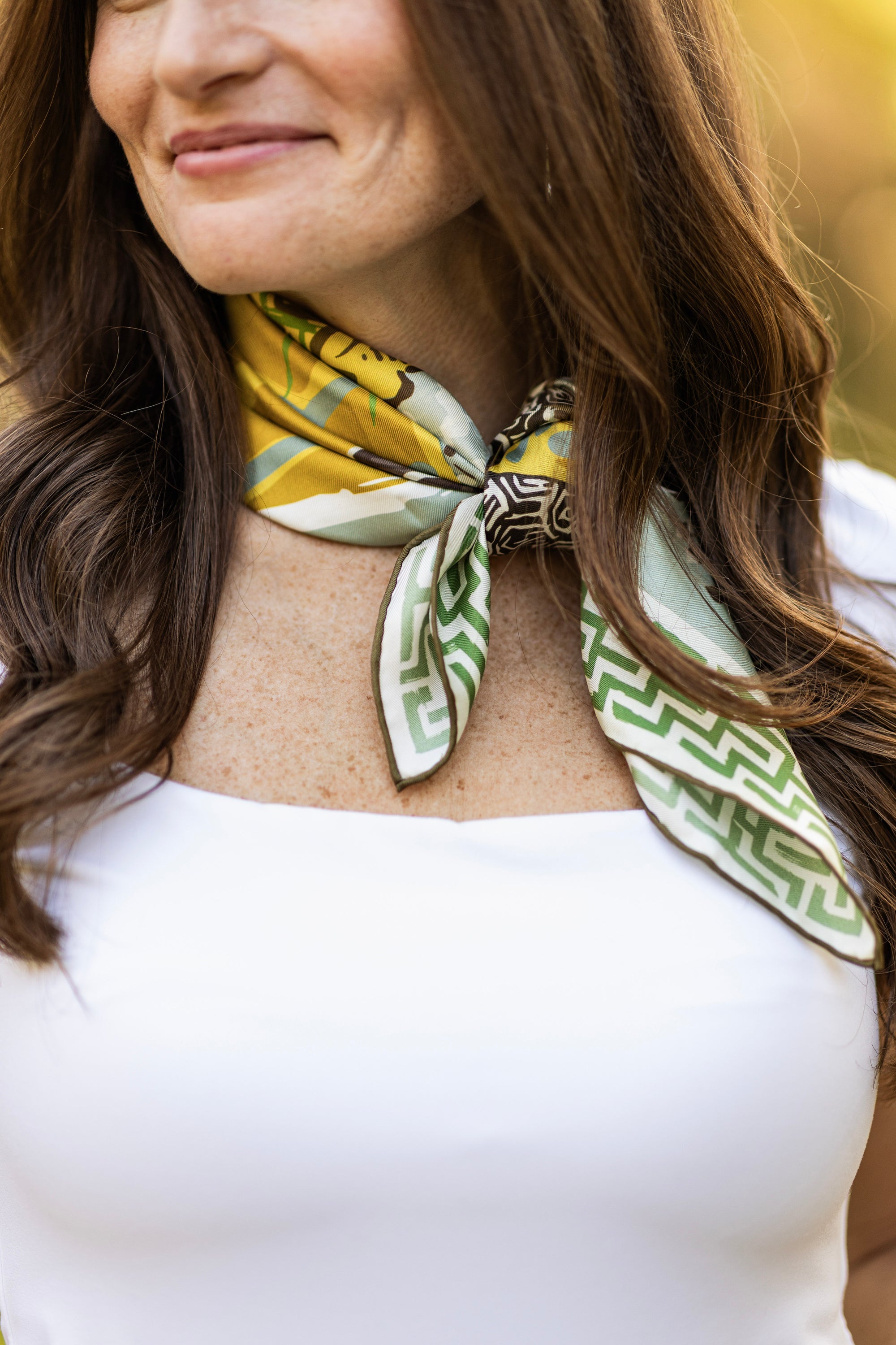 Quail Pair Silk Scarf