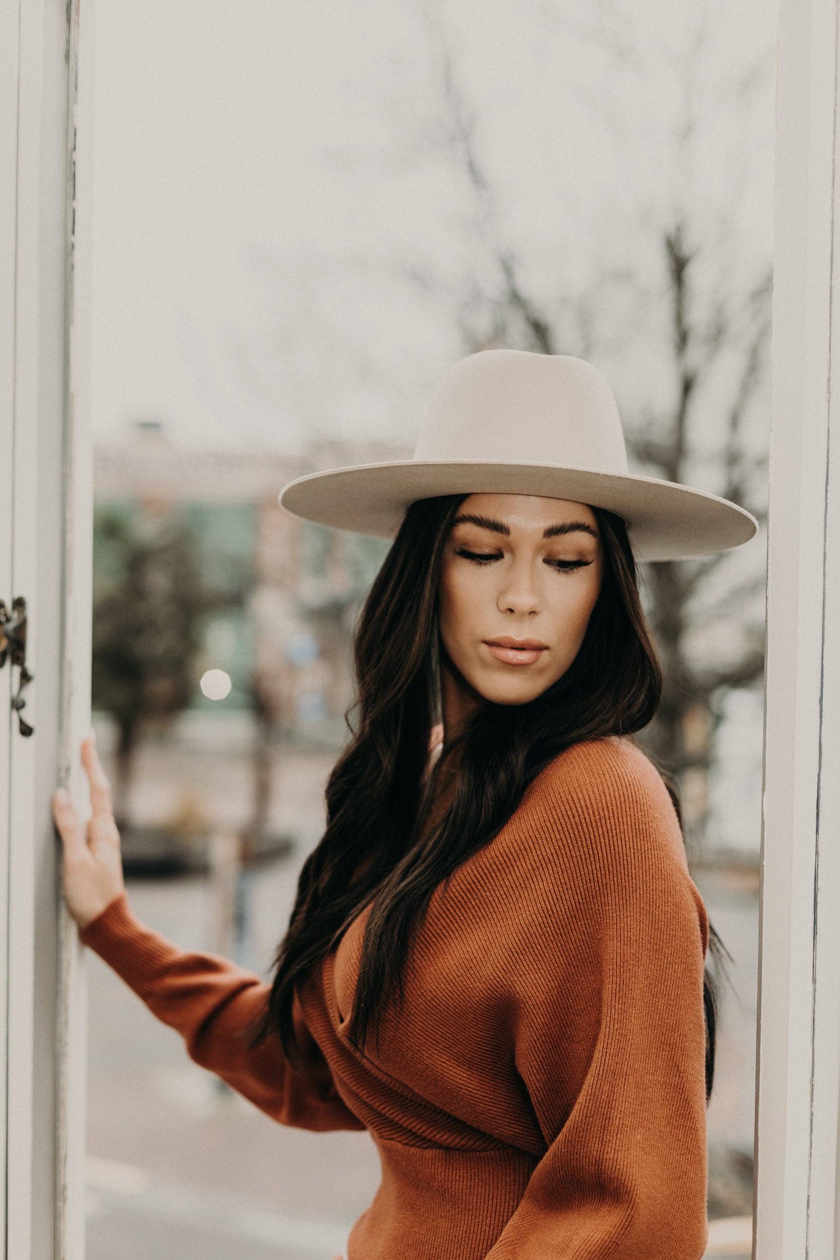 Aria | Wide Brim Rancher Hat | Cream